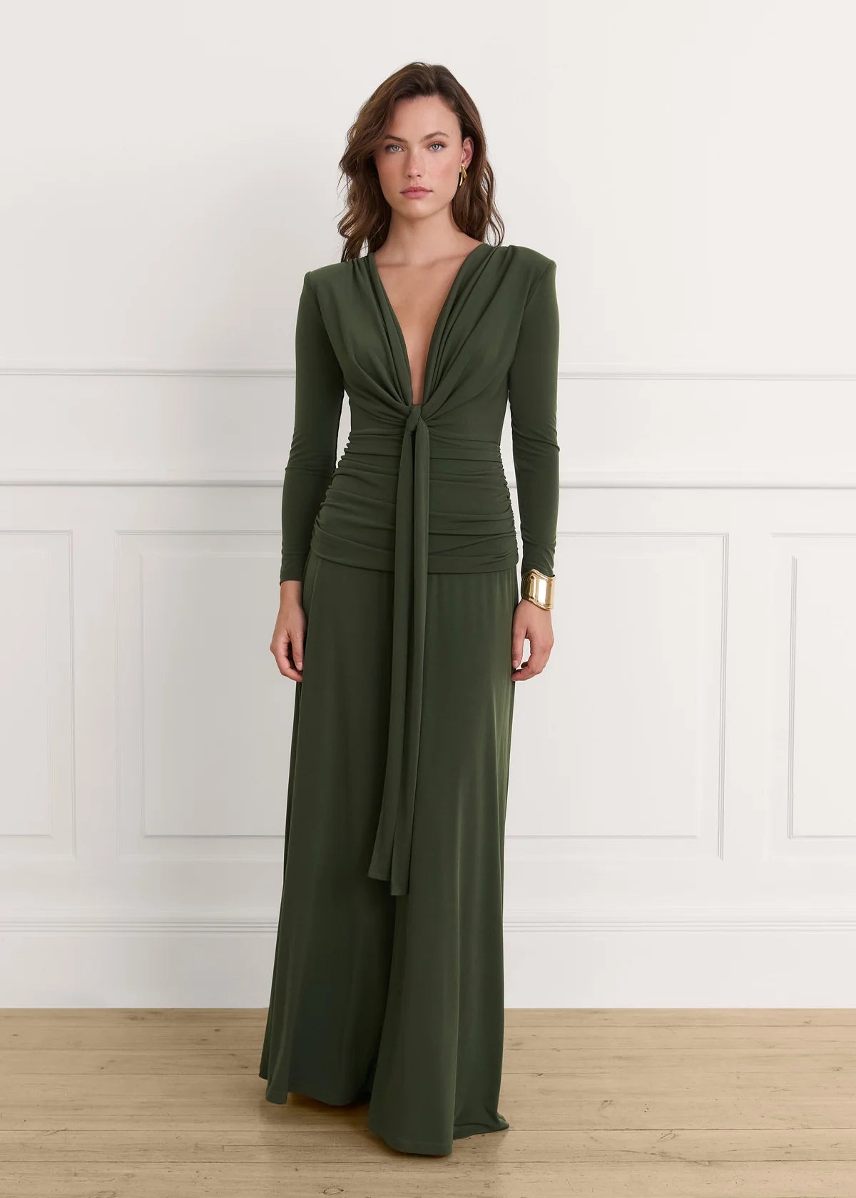 Vestido Rosalie Verde Caqui