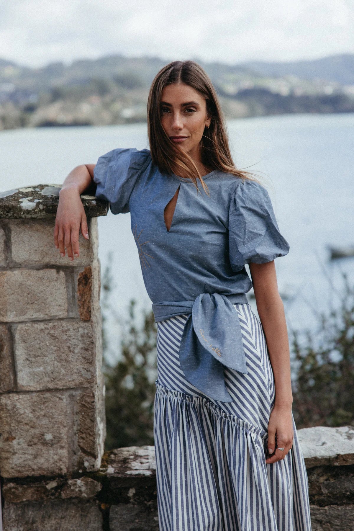 Blusa Bianca Azul