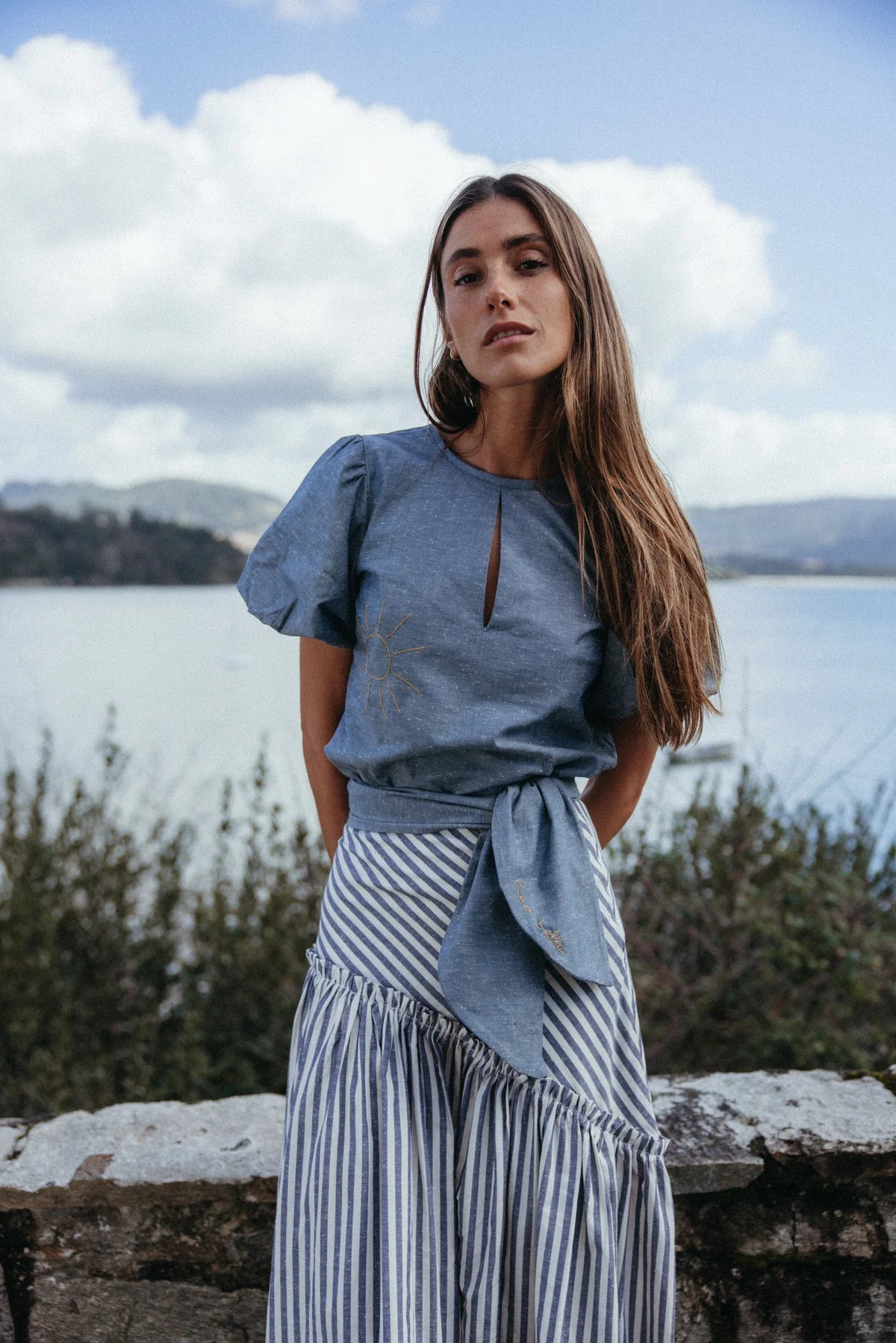 Blusa Bianca Azul