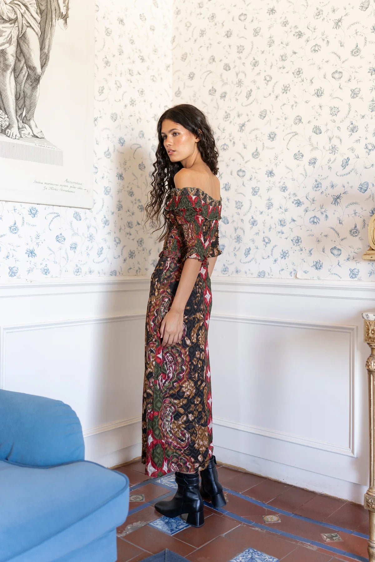 Vestido Bardot Boho