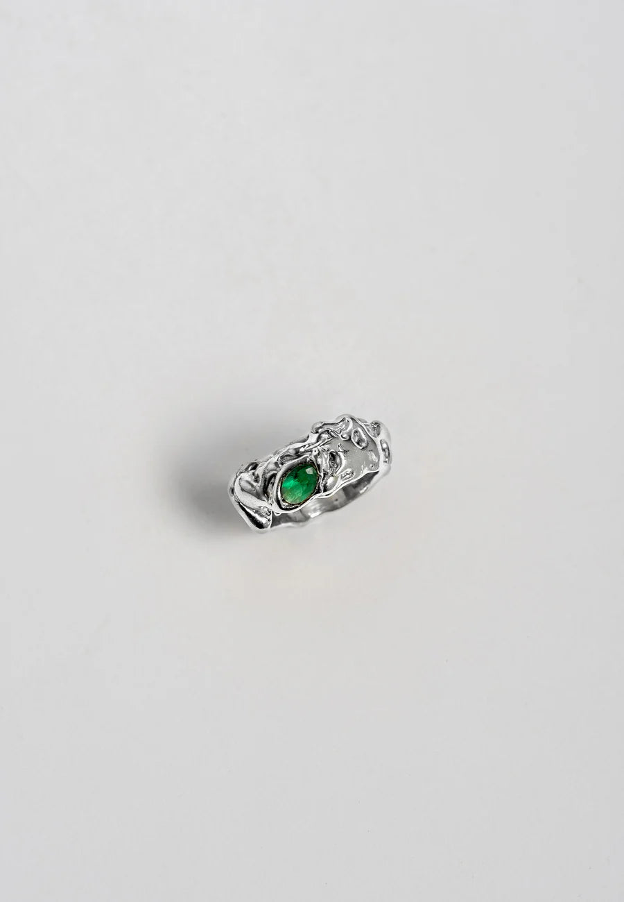 Anillo Judy Verde Plata