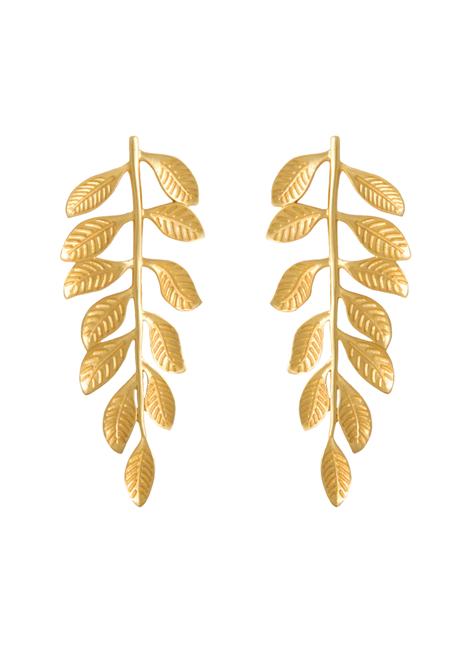 Pendientes Hoja Dorada Veli