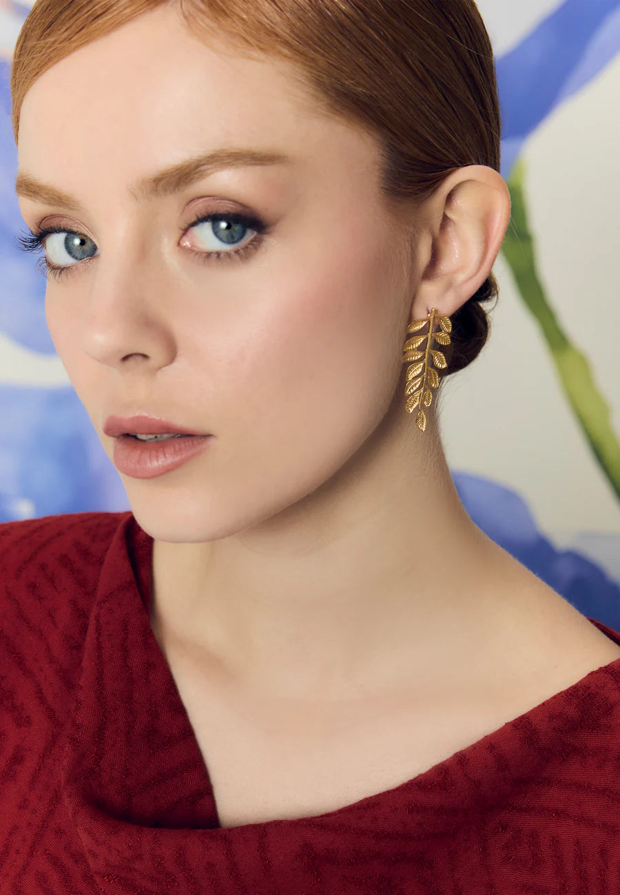 Pendientes Hoja Dorada Veli