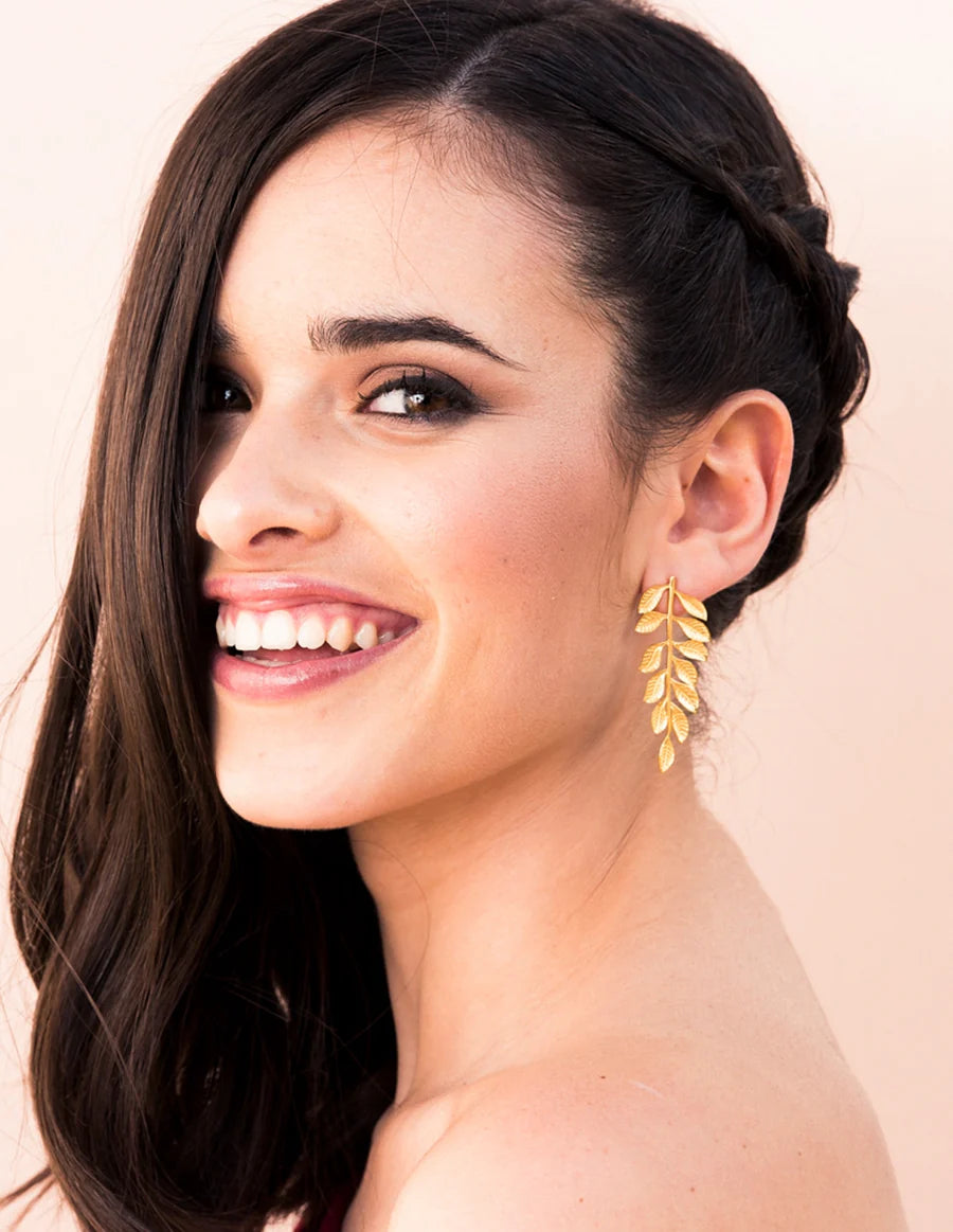 Pendientes Hoja Dorada Veli
