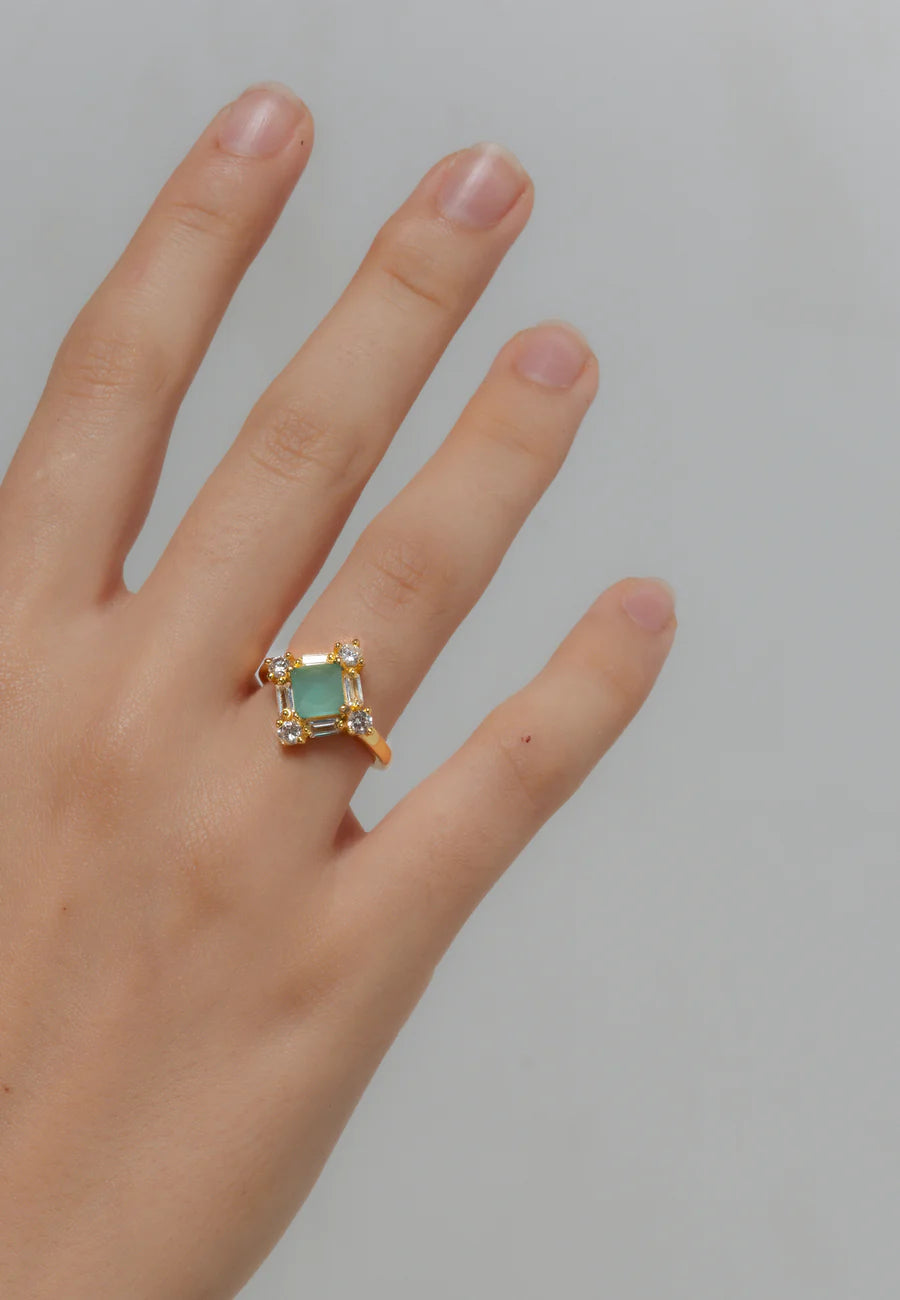 Anillo Polaris Aguamarina