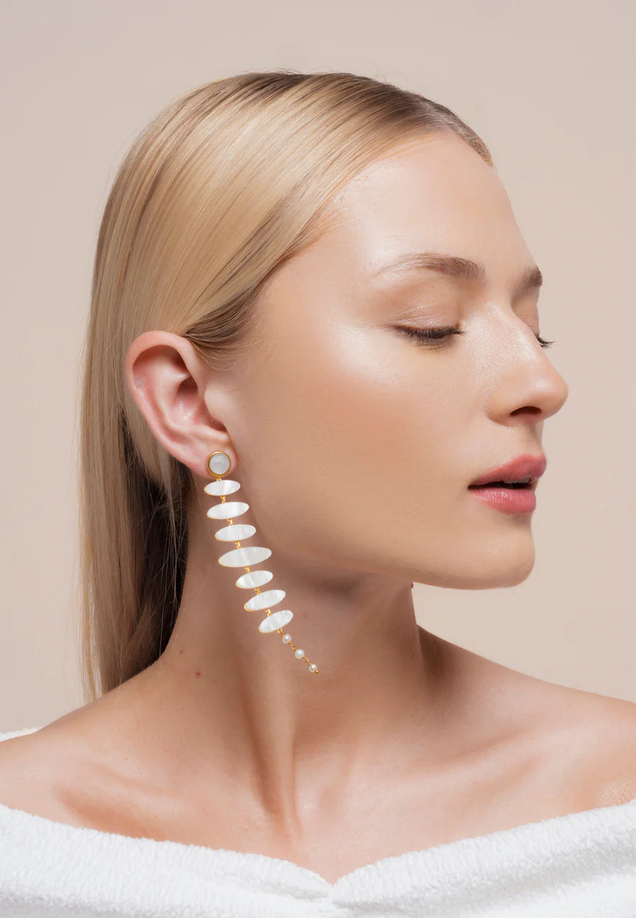 Pendientes Zenith Blanco
