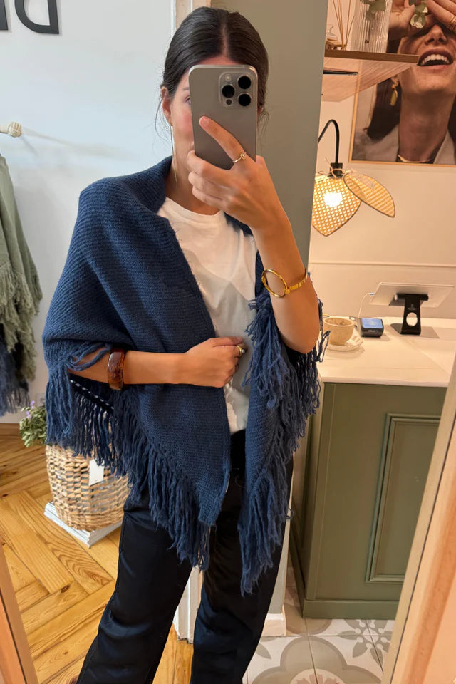 Poncho Muguet Azul Índigo