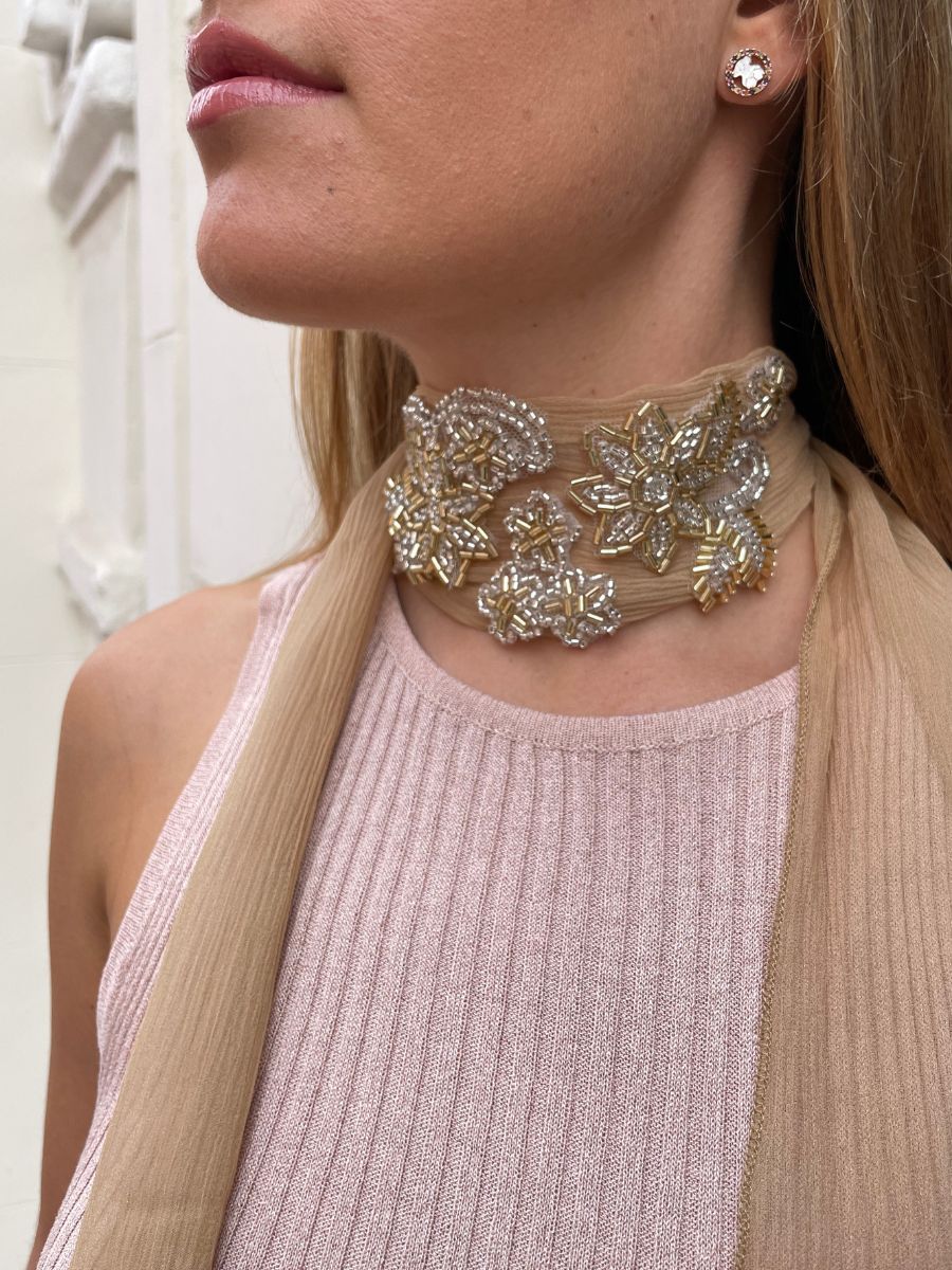 Choker Gala Beige