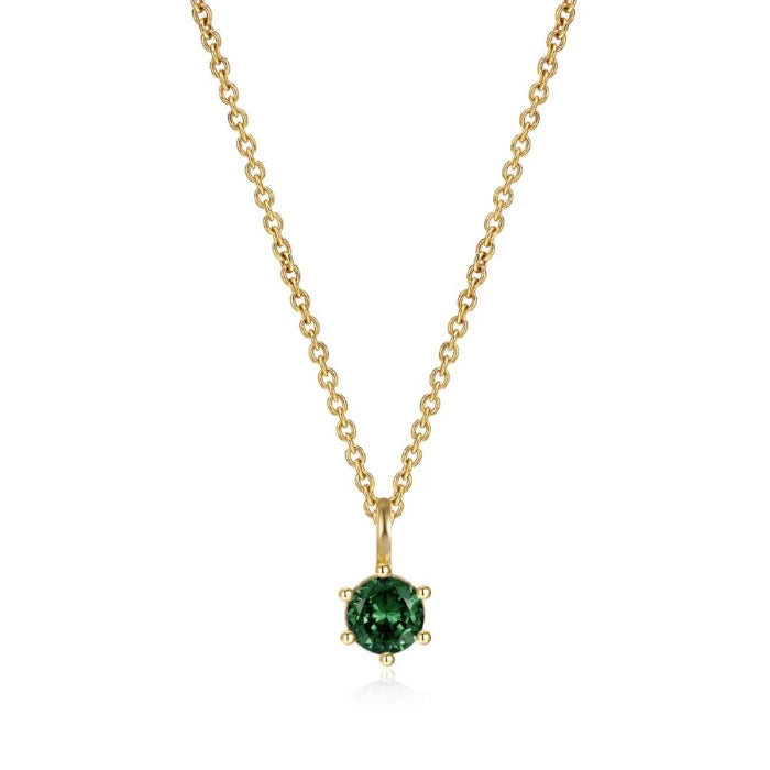 Emerald Lola Gold Necklace