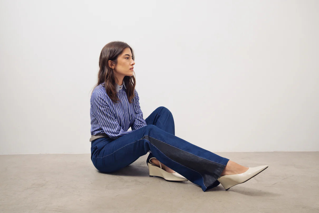 Pantalones Icíar Denim Slim Marino