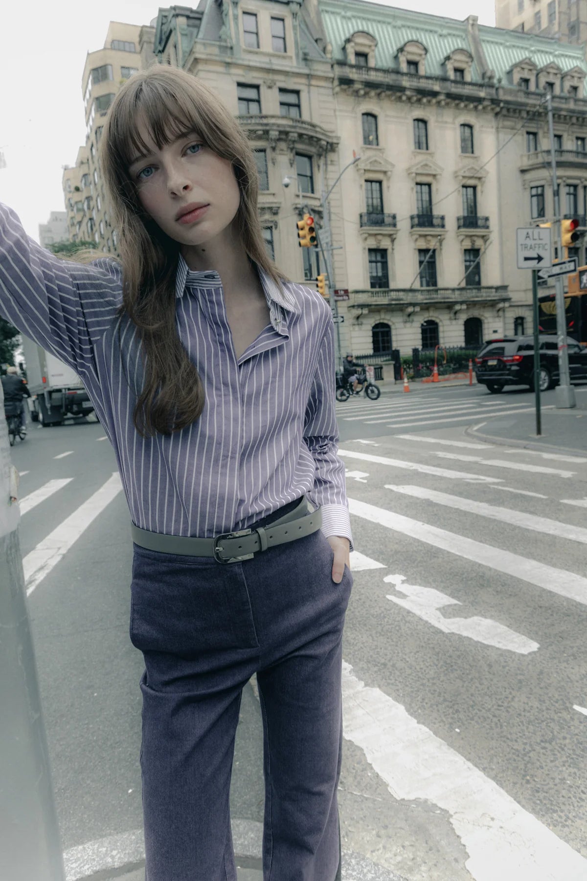 Pantalones Icíar Denim Slim Marino
