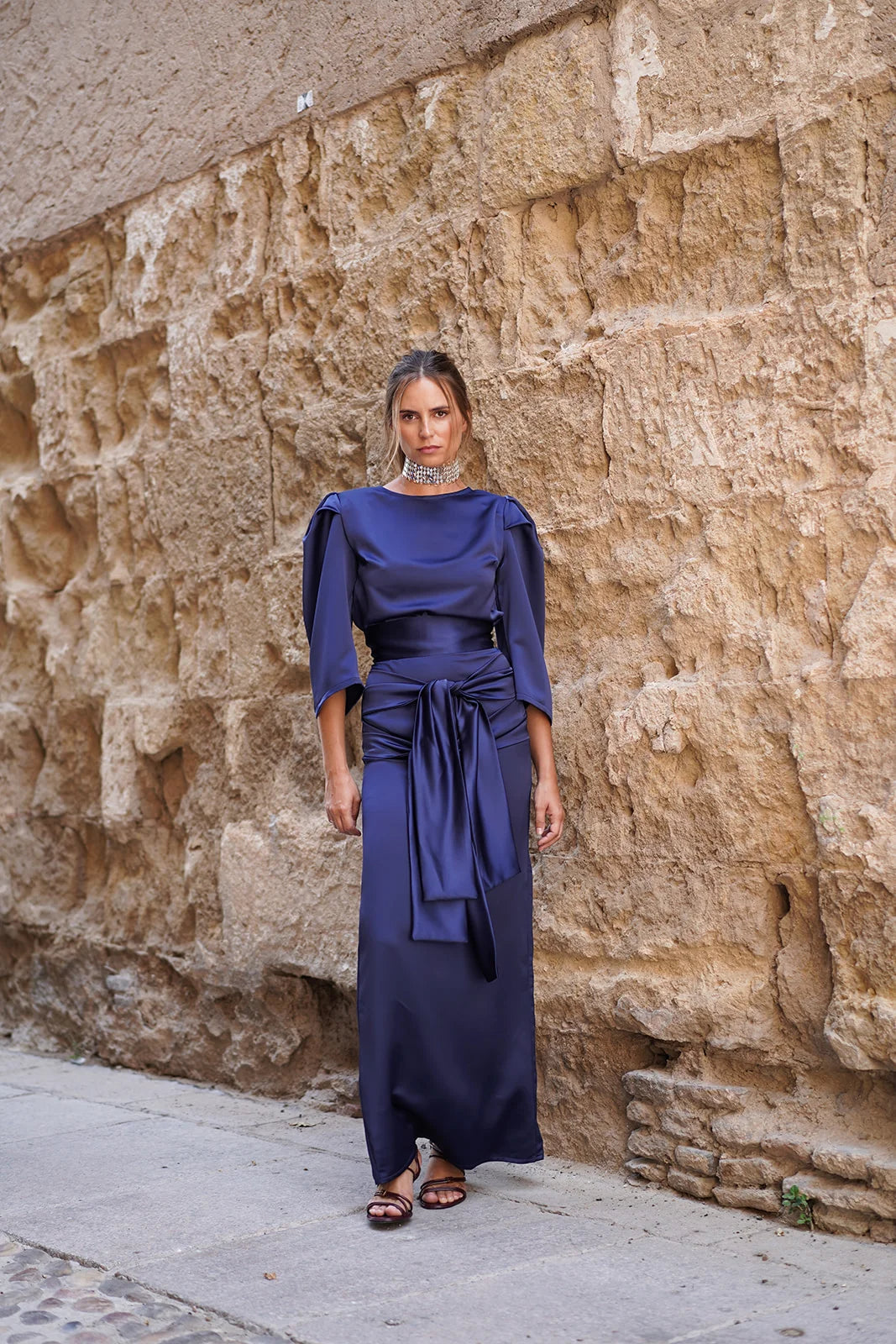 Falda Rania Azul Marino