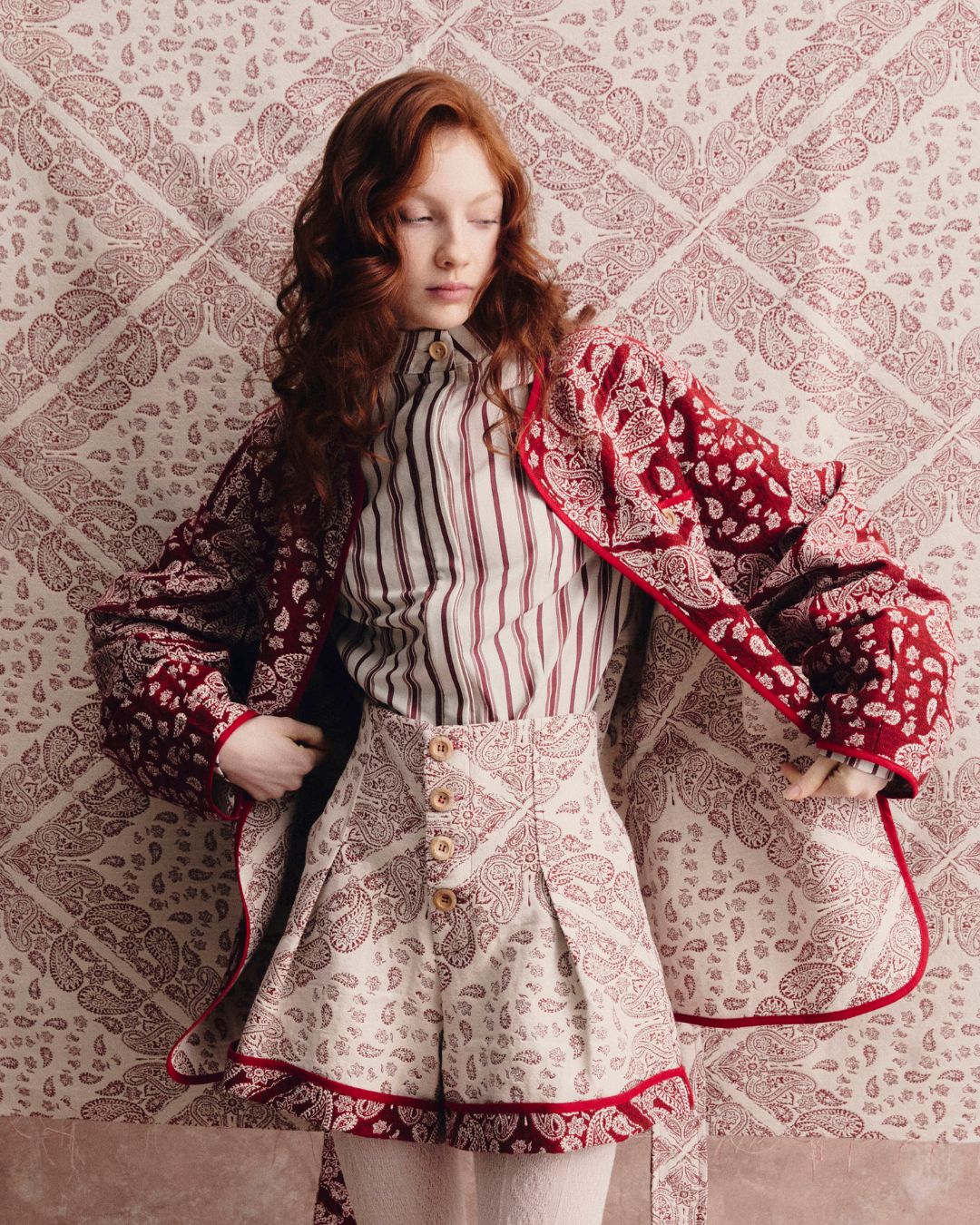 Chaqueta Ginger Paisley Red