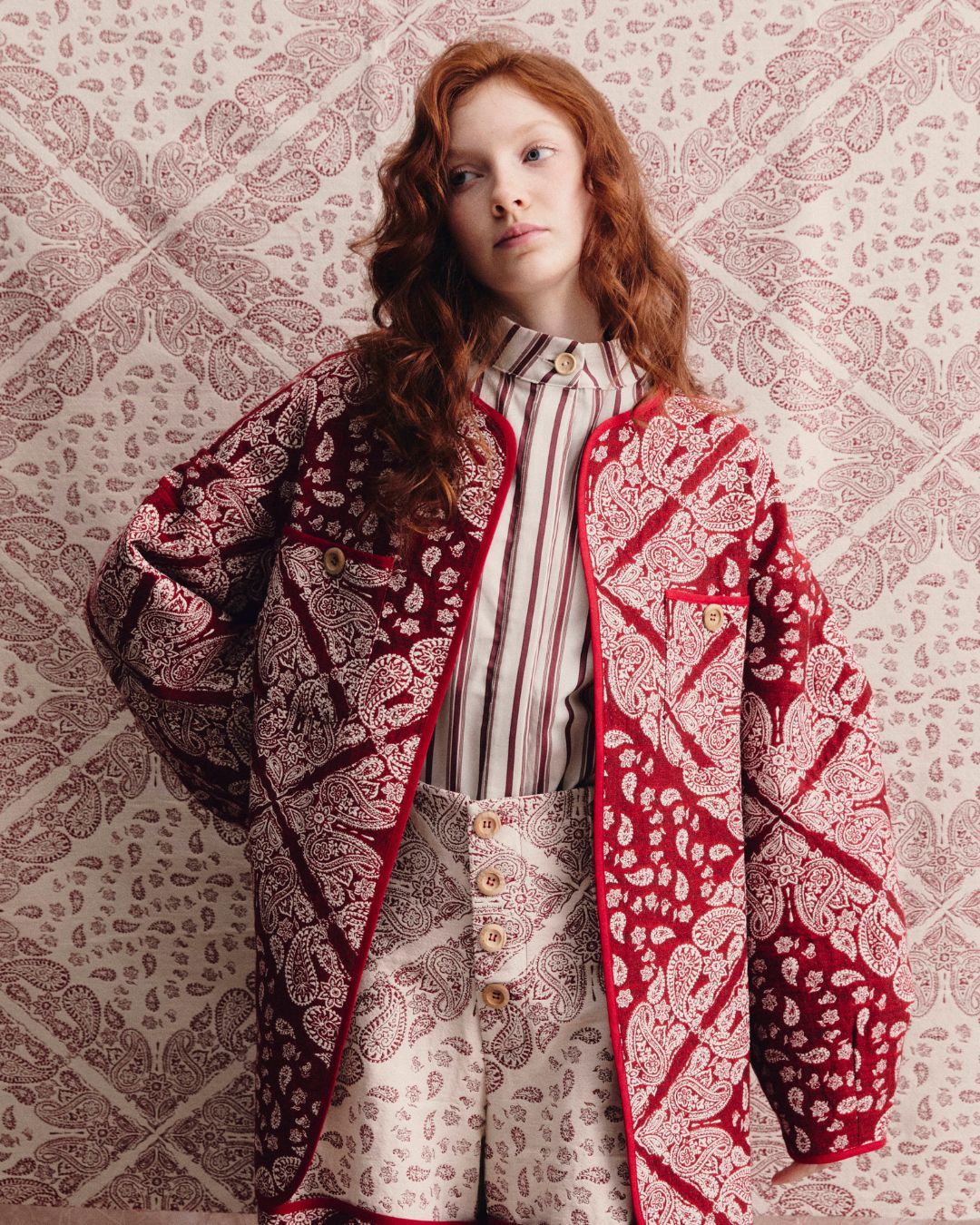 Chaqueta Ginger Paisley Red