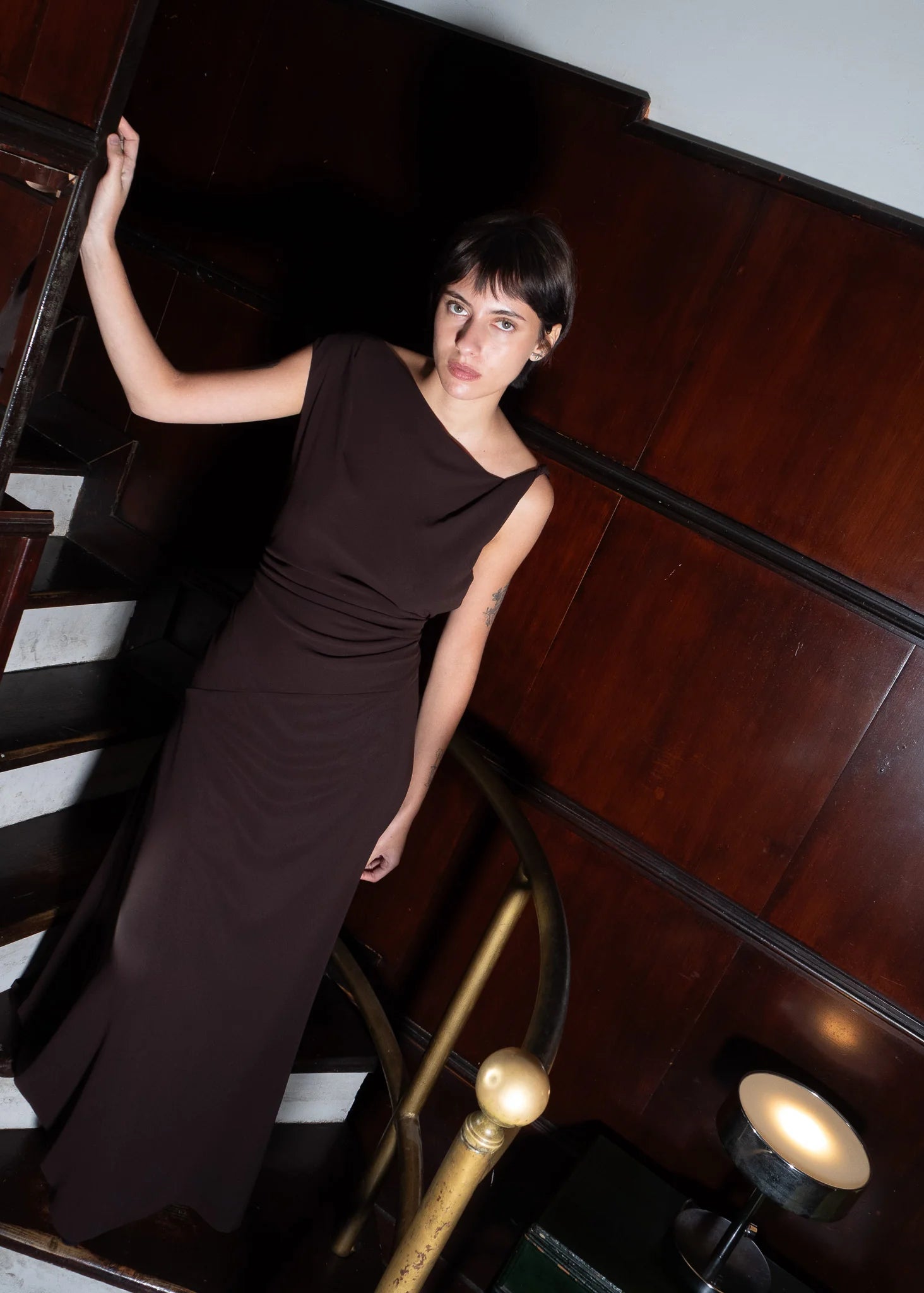 Vestido Tuin Gasa Choco