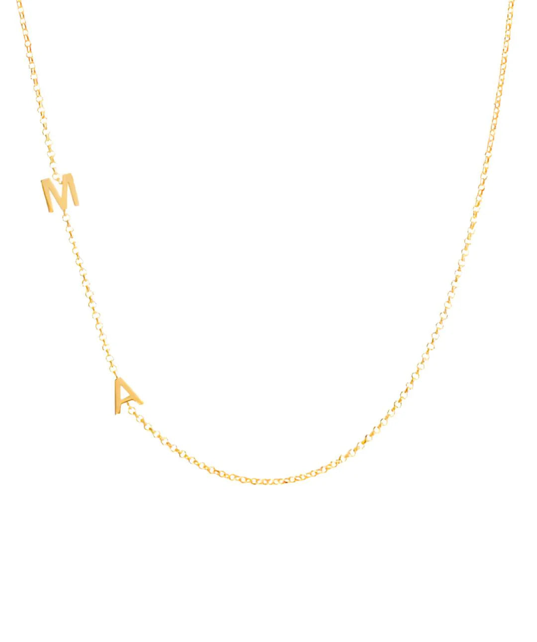 Collar Doble Inicial Oro 18K