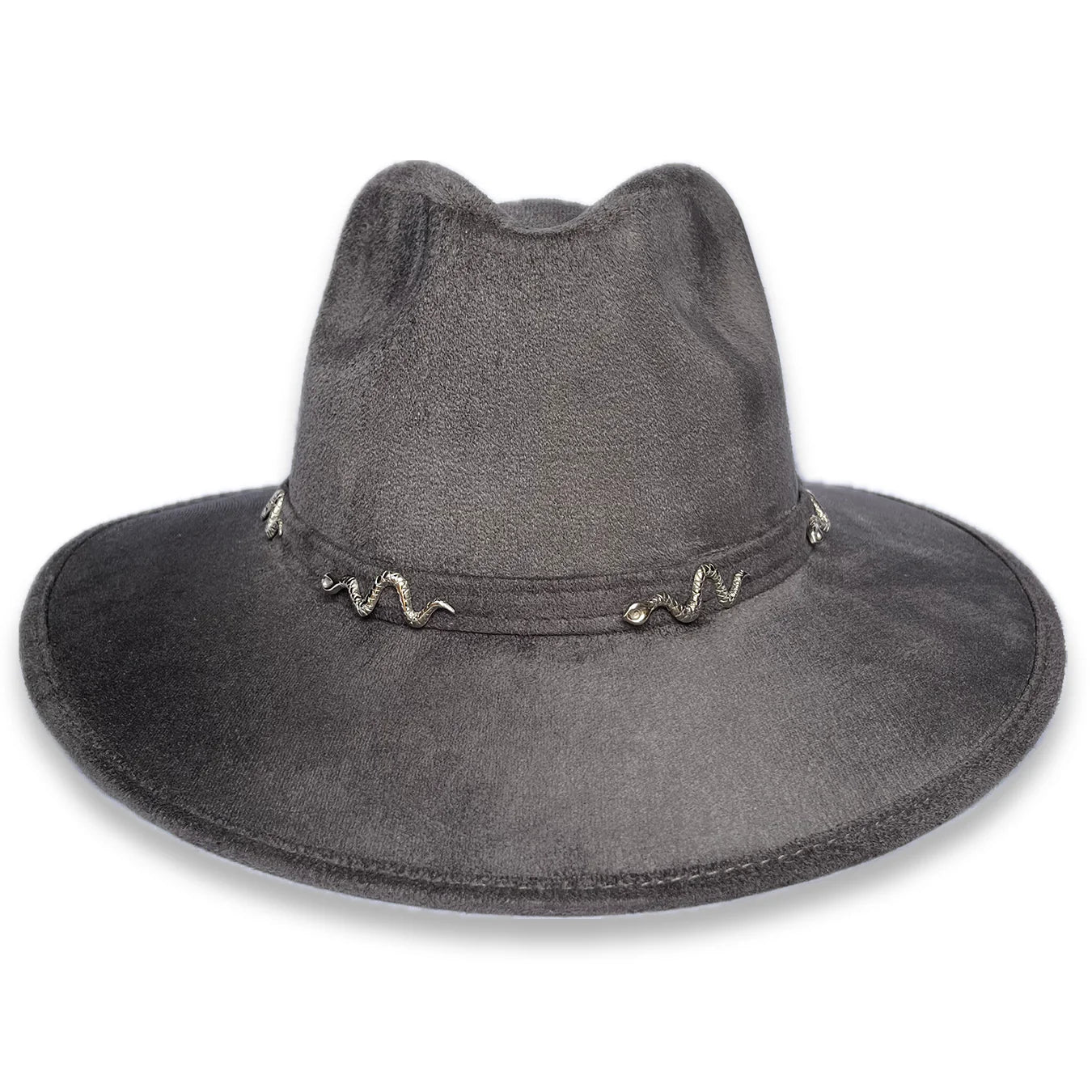 Sombrero Vaquero Gris Oscuro Serpe Plata