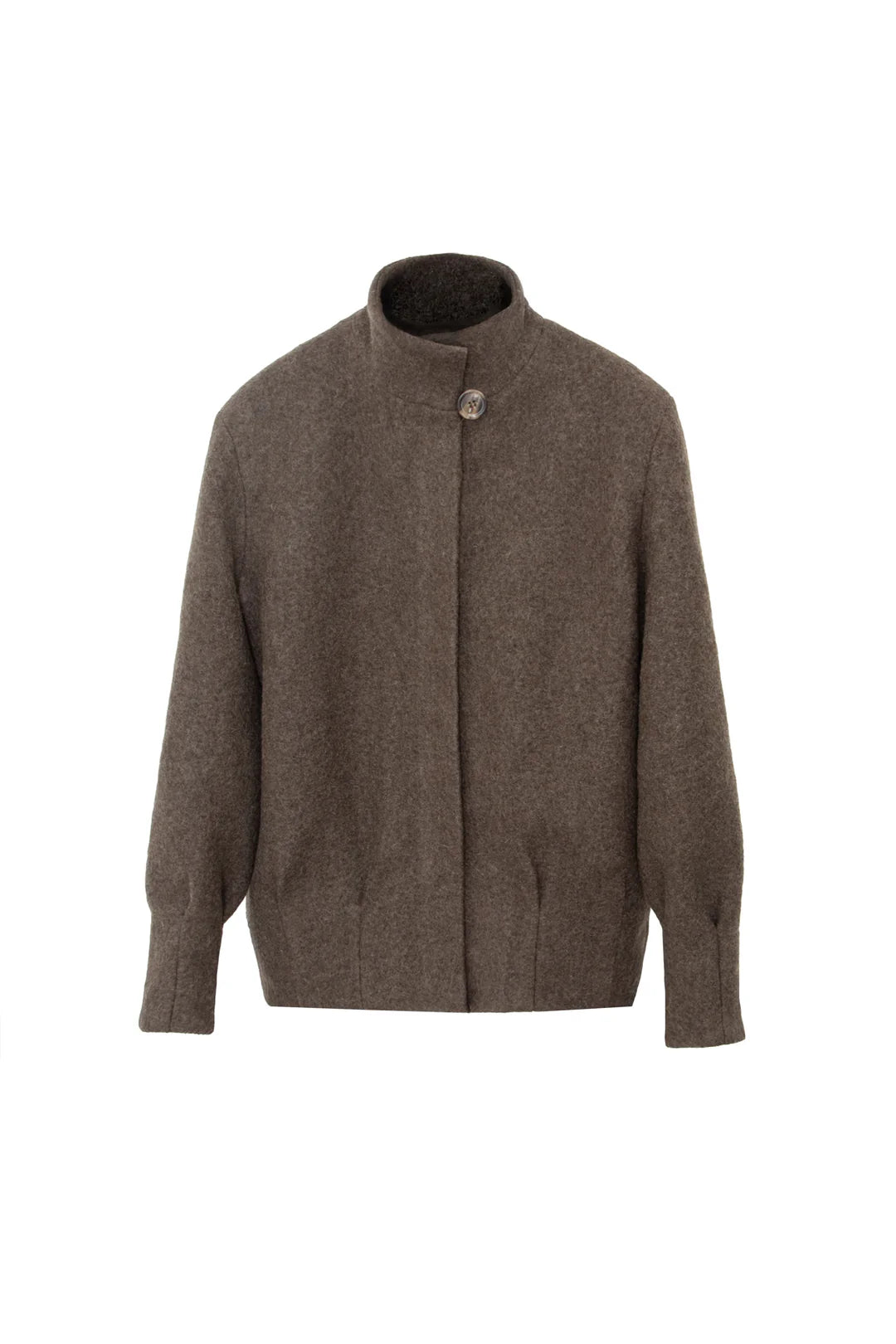 Chaquetón Eva lana cocida verde