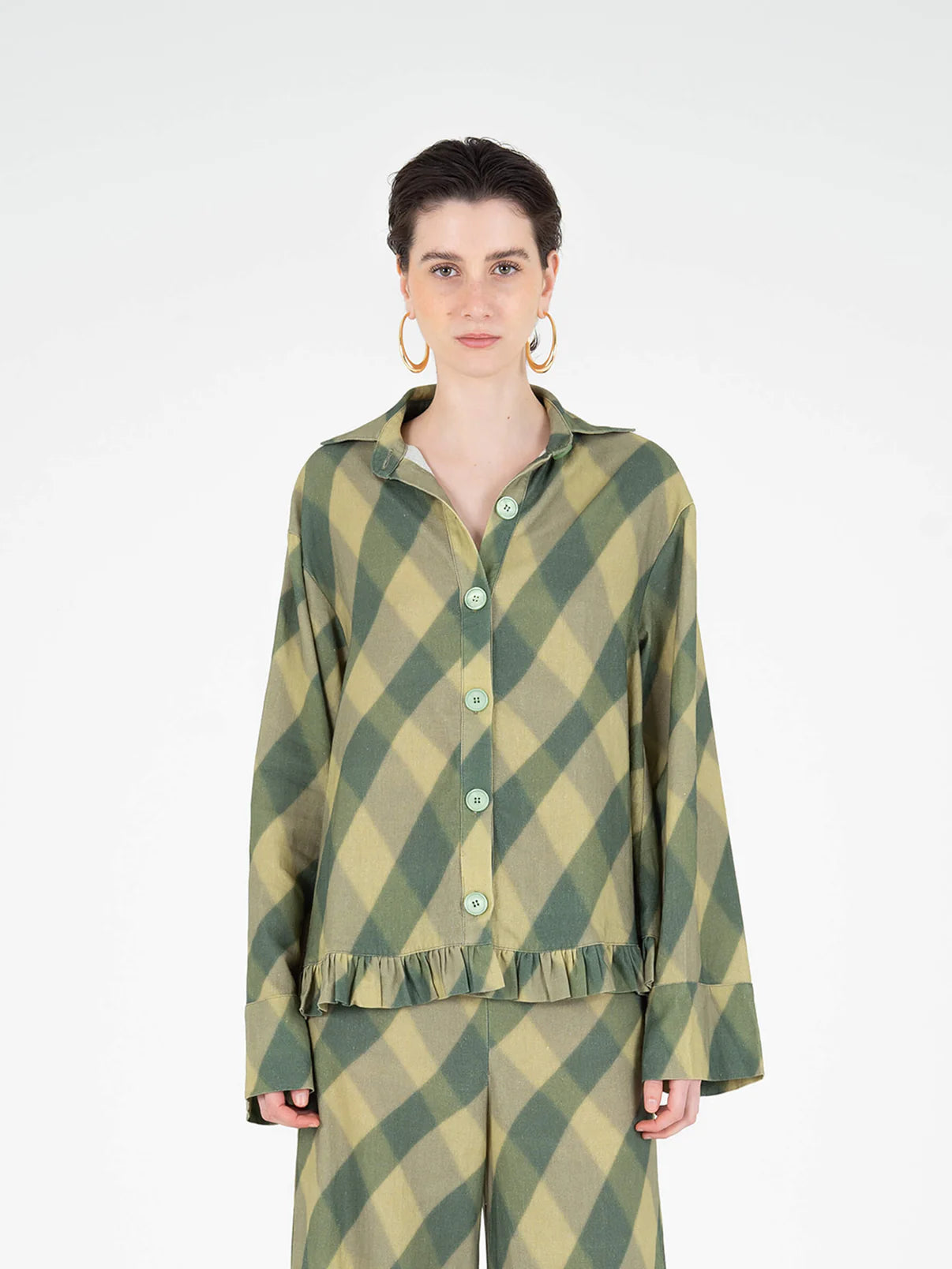 Camisa Annapurna Green Rhombus