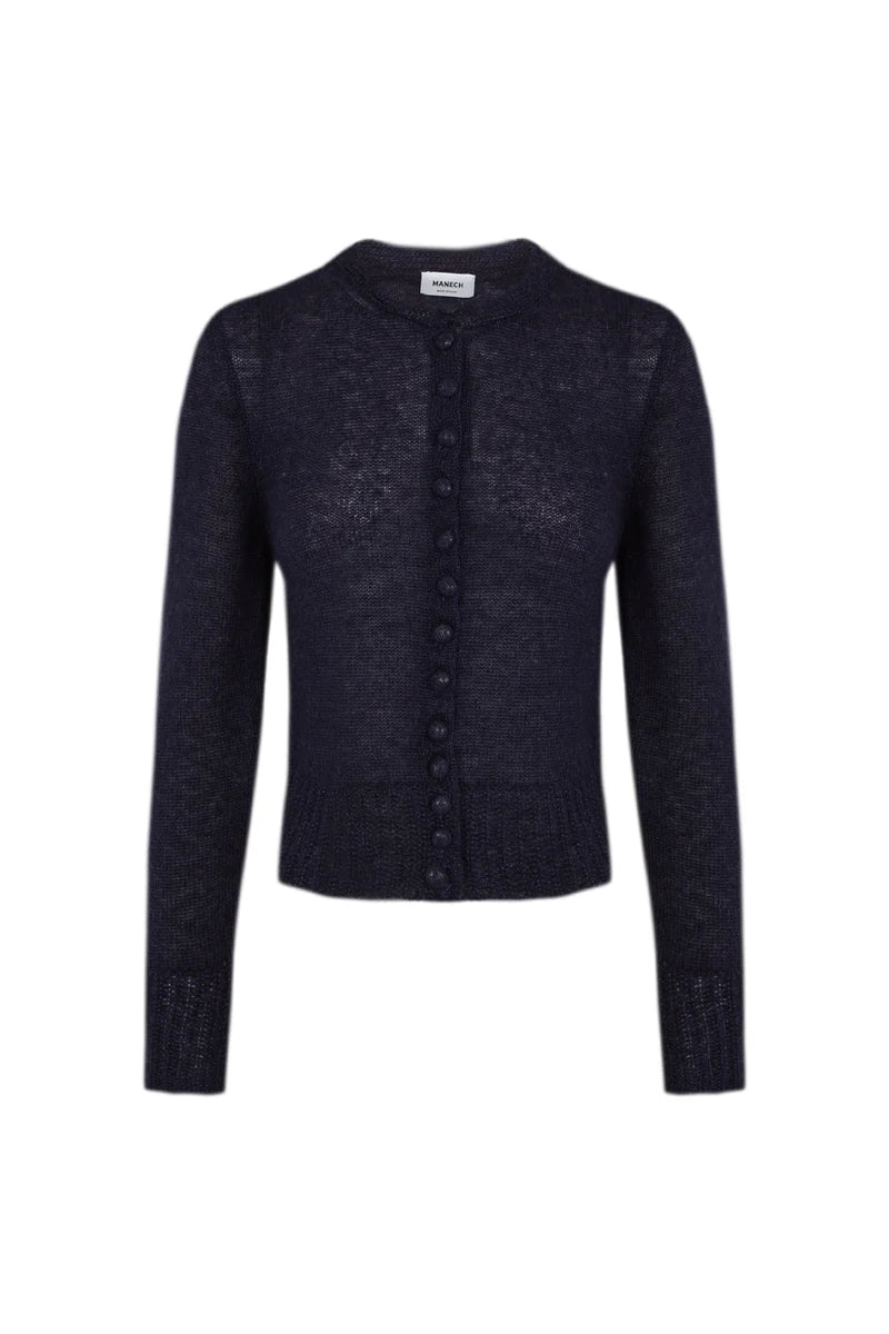 Cardigan 002 Silk Alpaca Blue