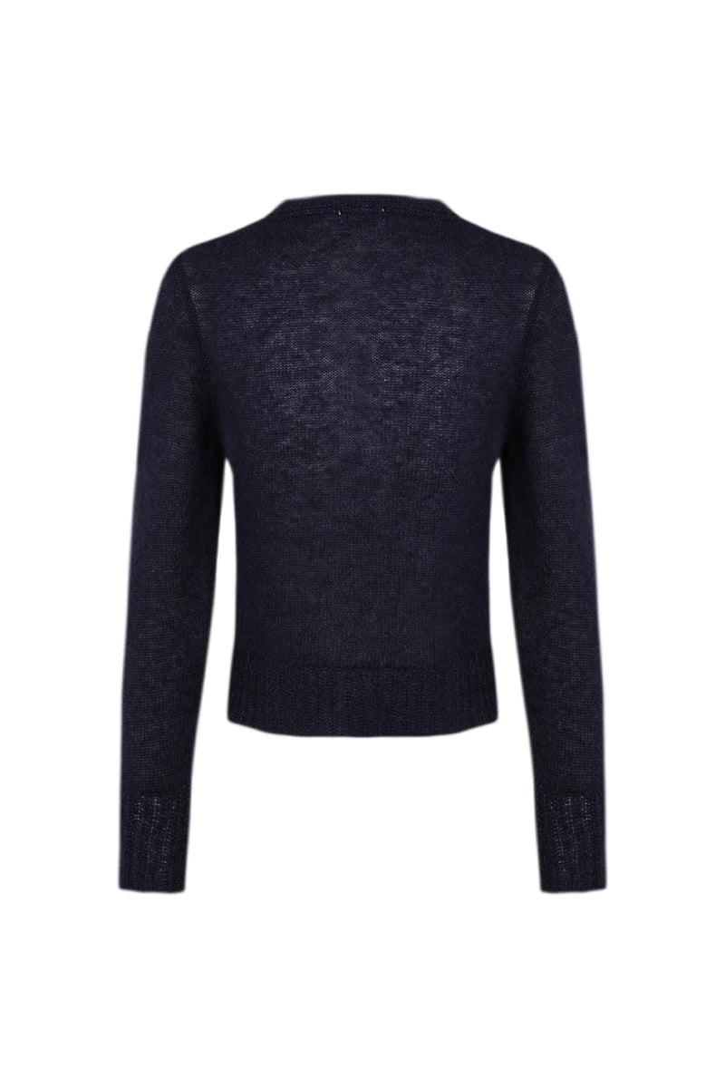 Cardigan 002 Silk Alpaca Blue