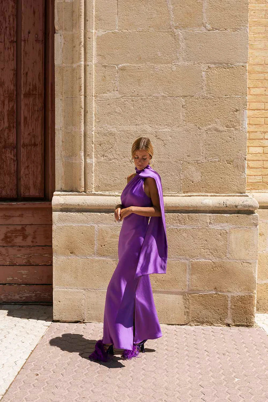 Purple Negroni Midi Dress