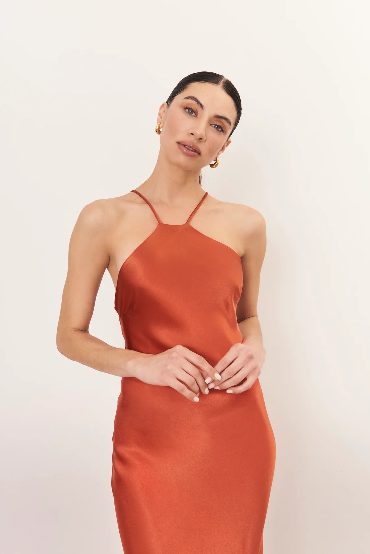 Burnt Orange Capri Dress