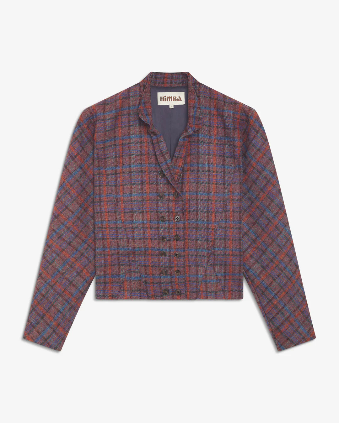 Chaqueta Niba Cuadros Granate
