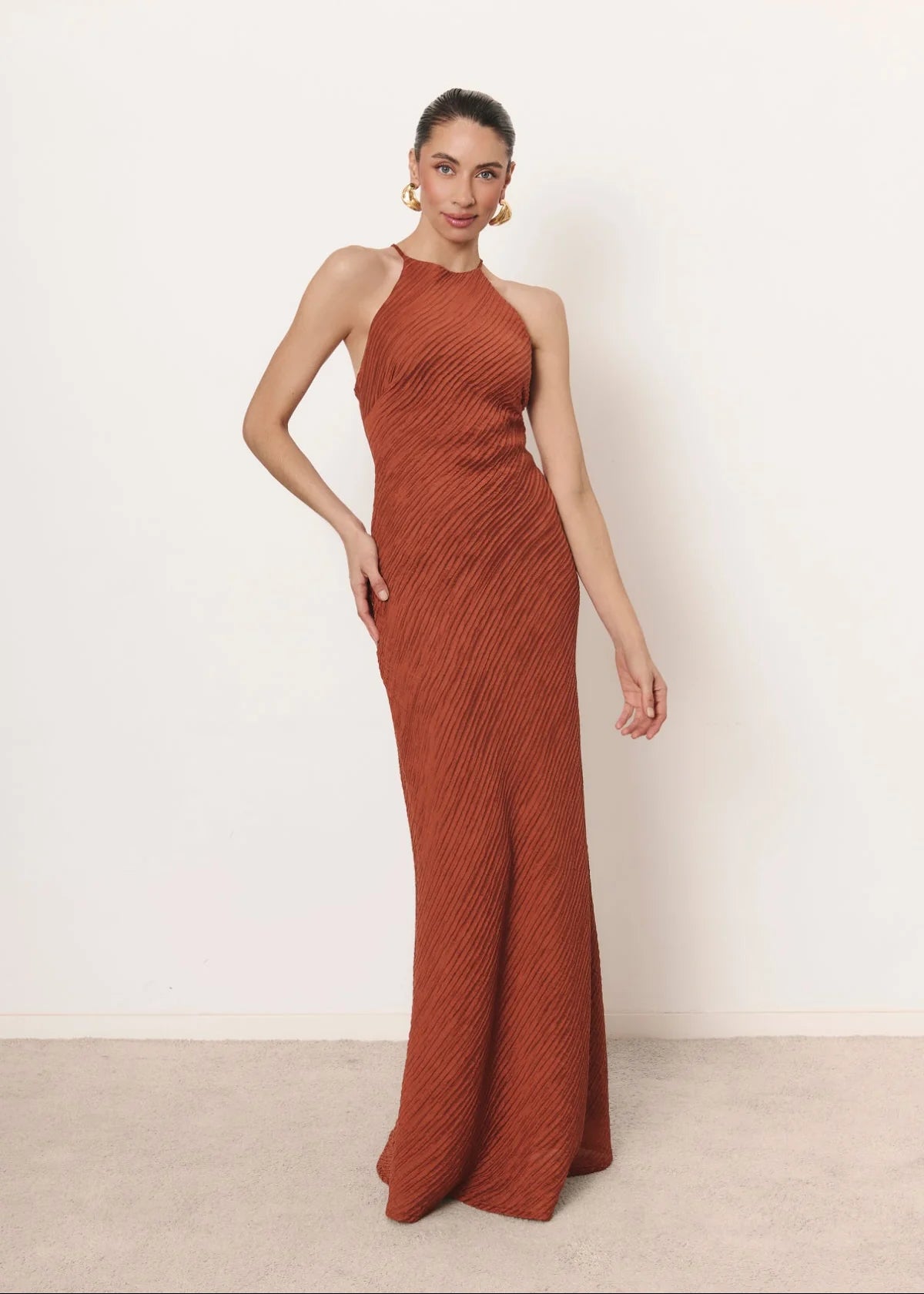 Vestido Léonie Naranja Tostado