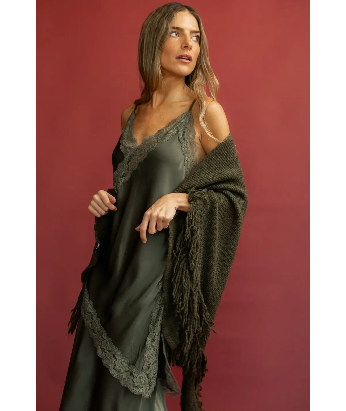 Poncho Tívoli Verde Caqui