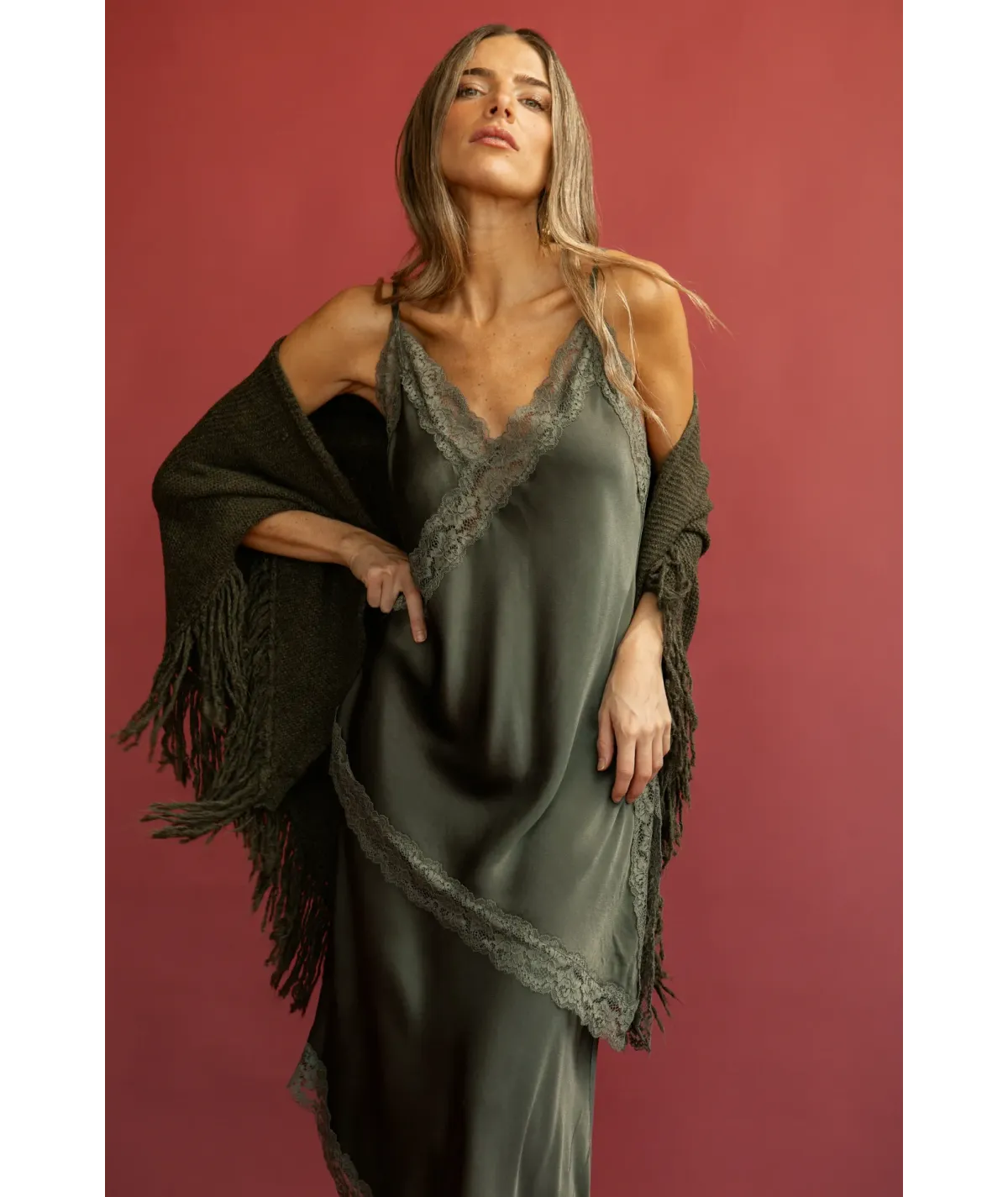 Poncho Tívoli Verde Caqui