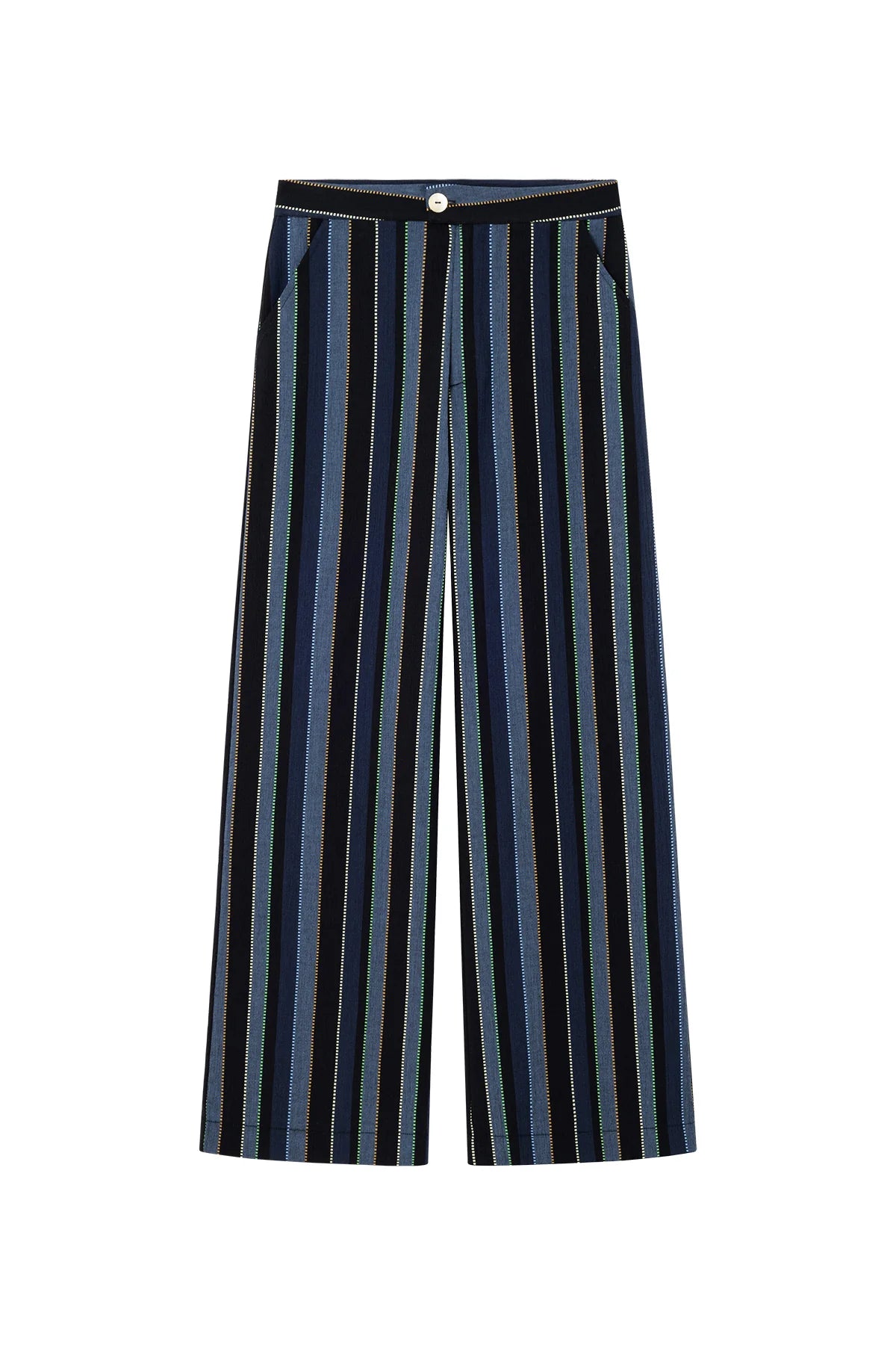 Pantalón Rayas Greta Rayas Azul
