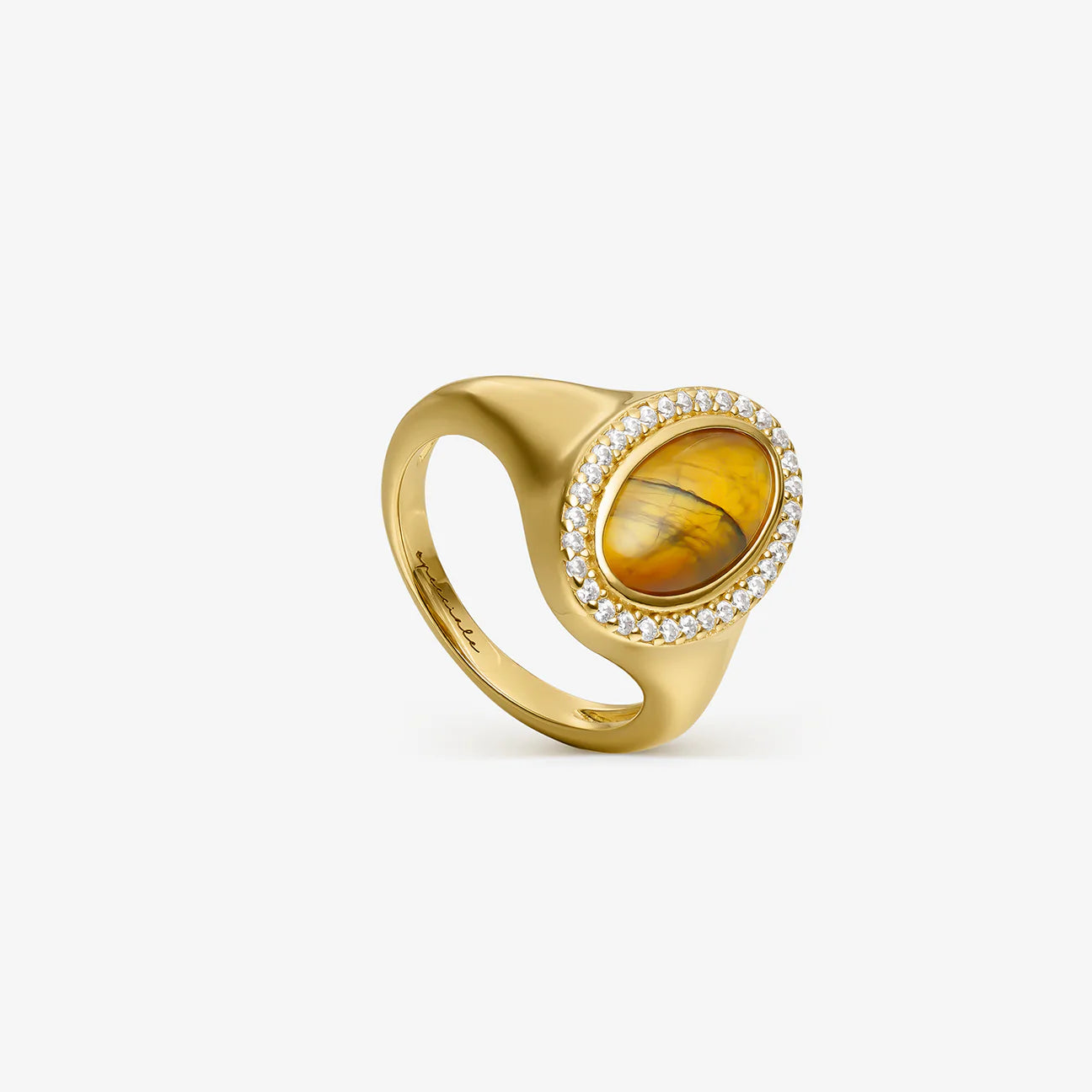 Anillo Sello Ojo de Tigre