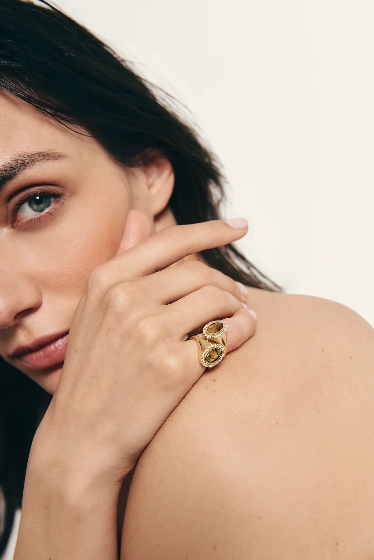 Anillo Sello Ojo de Tigre