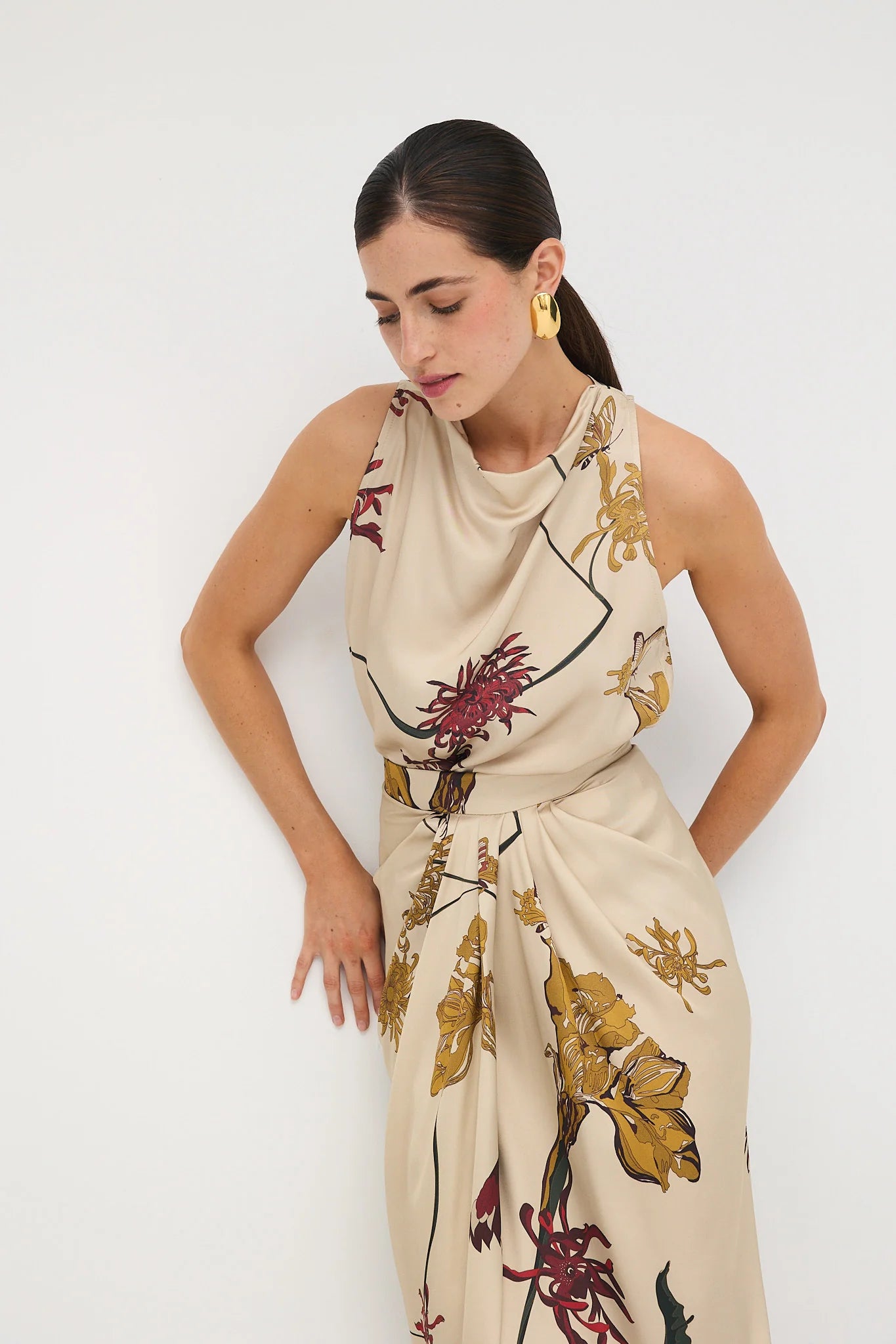 Top Sofía Flora Marfil