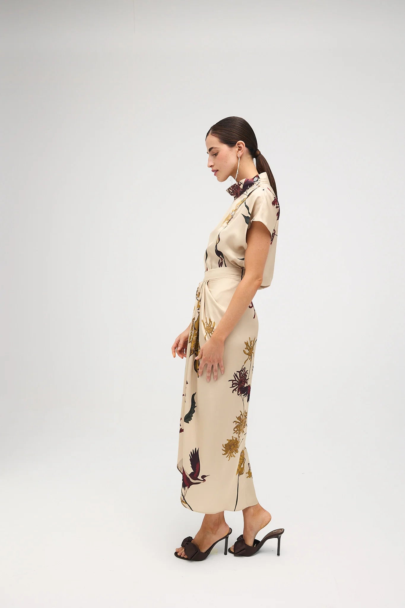 Blusa Julieta Flora Marfil