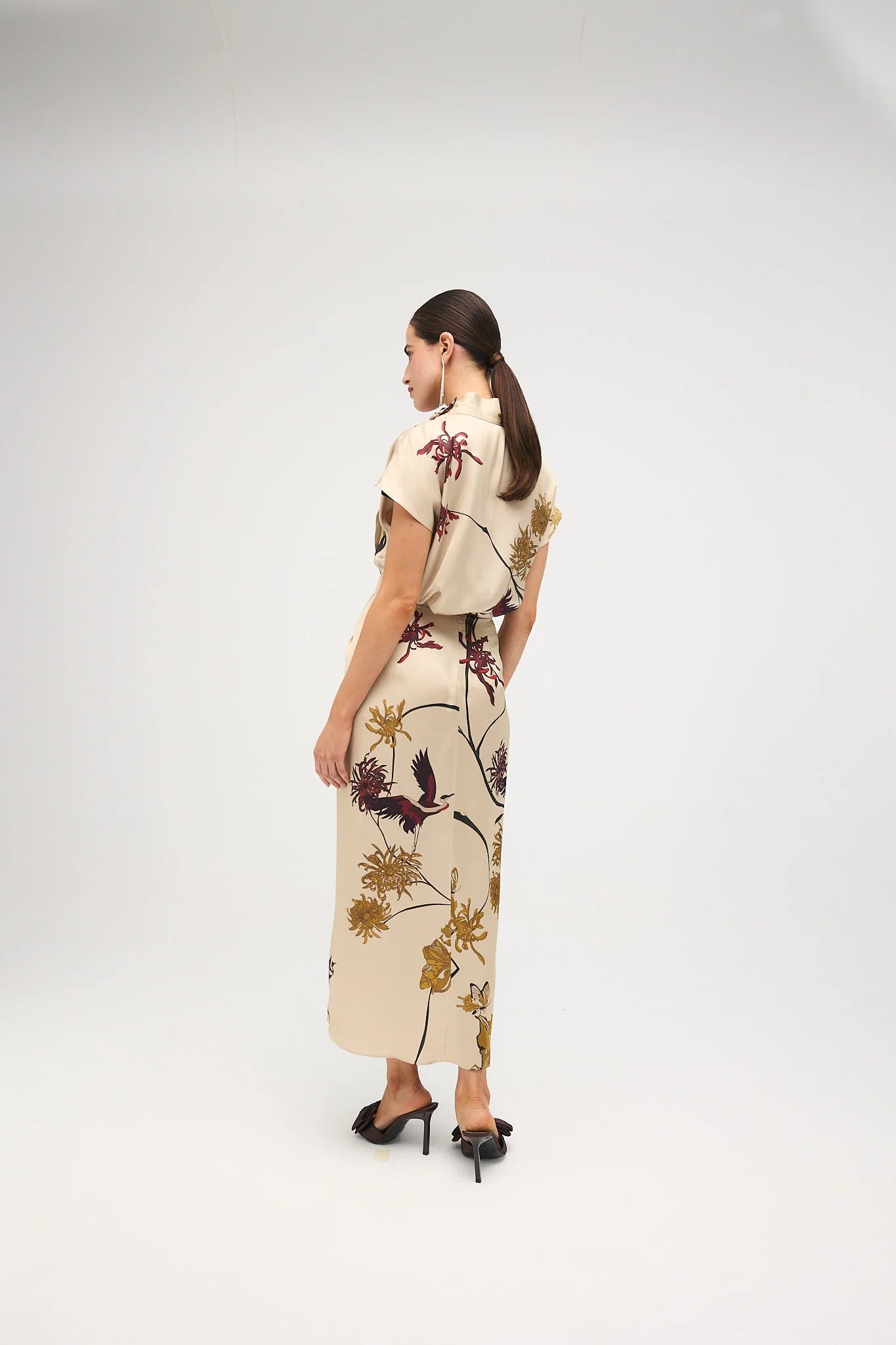 Blusa Julieta Flora Marfil