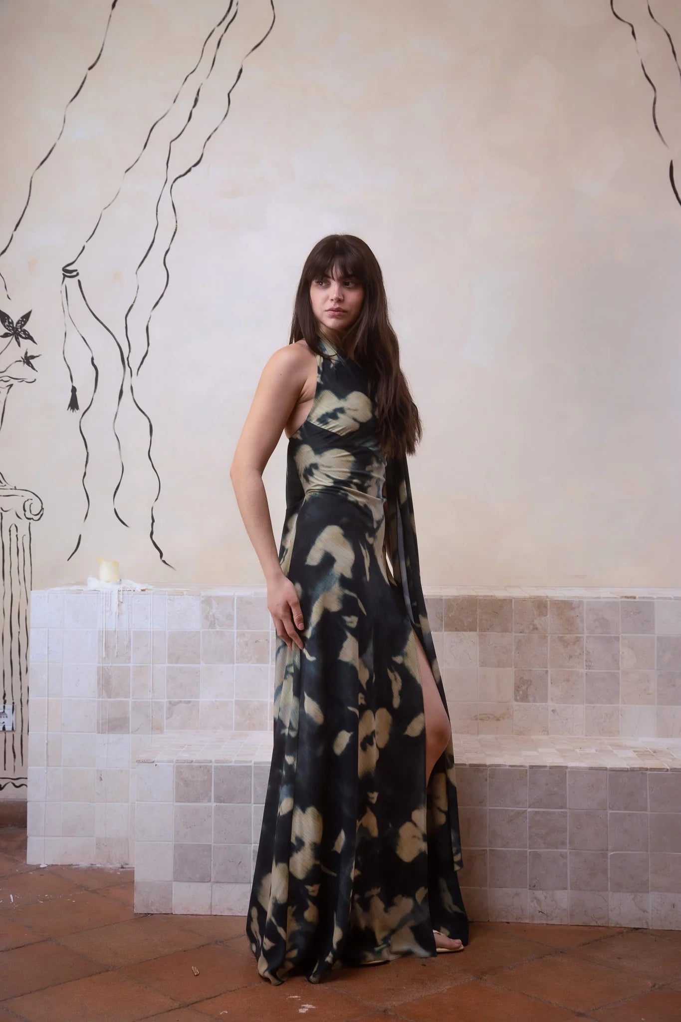 Vestido Inés Ochre Ink