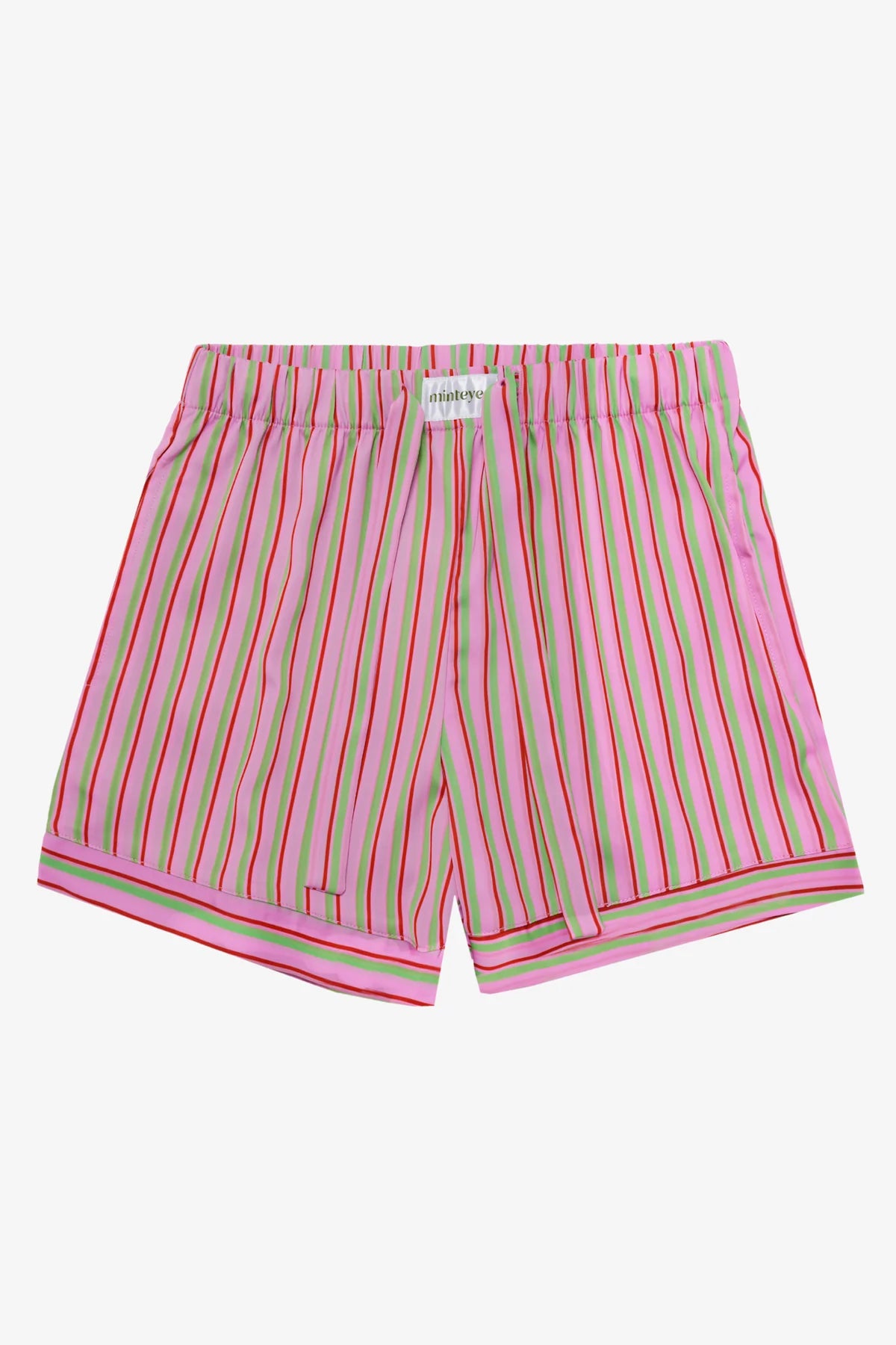 Alex Satin Short Pants Pink Stripes