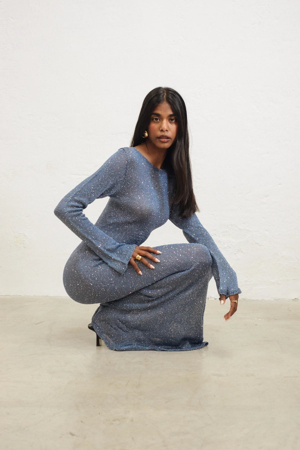 Ibiza Dress Blue Shine