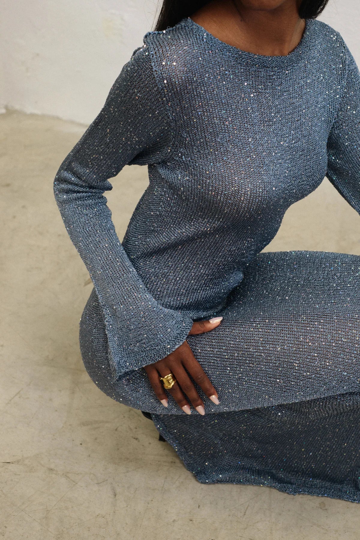 Ibiza Dress Blue Shine
