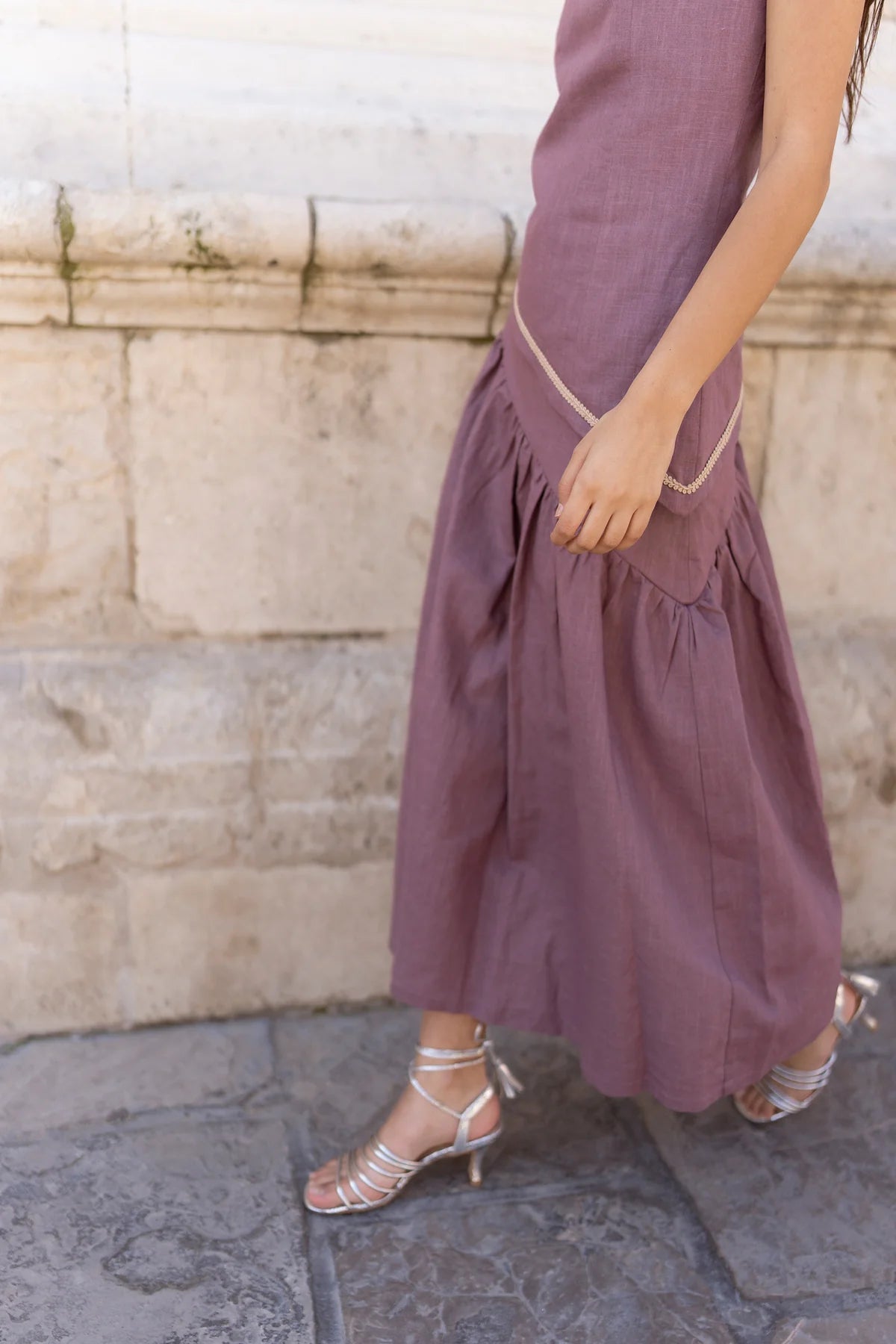 Falda Lino Malva