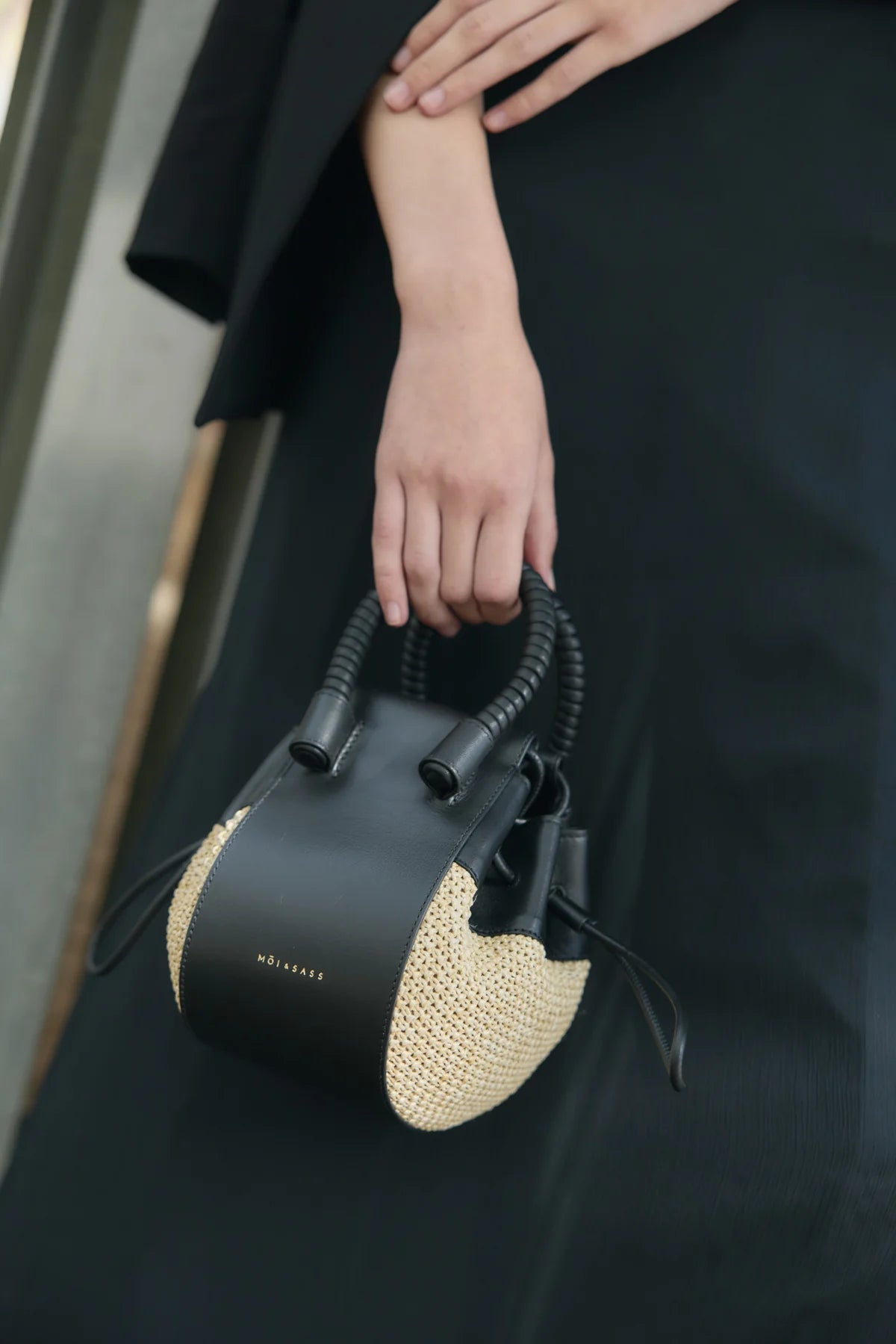 Bubble Raffia Black