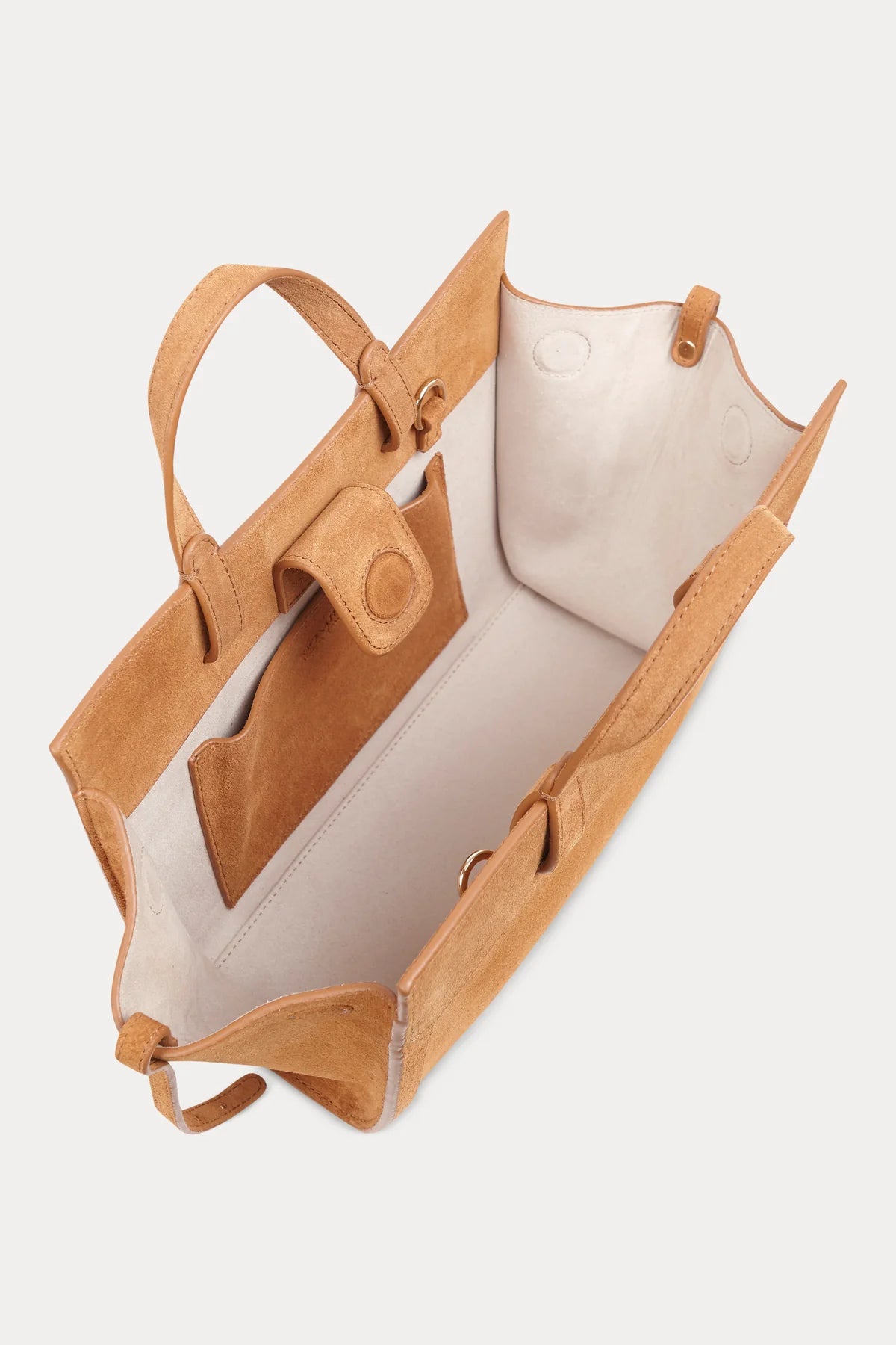 Mini Shopping Camel Suede