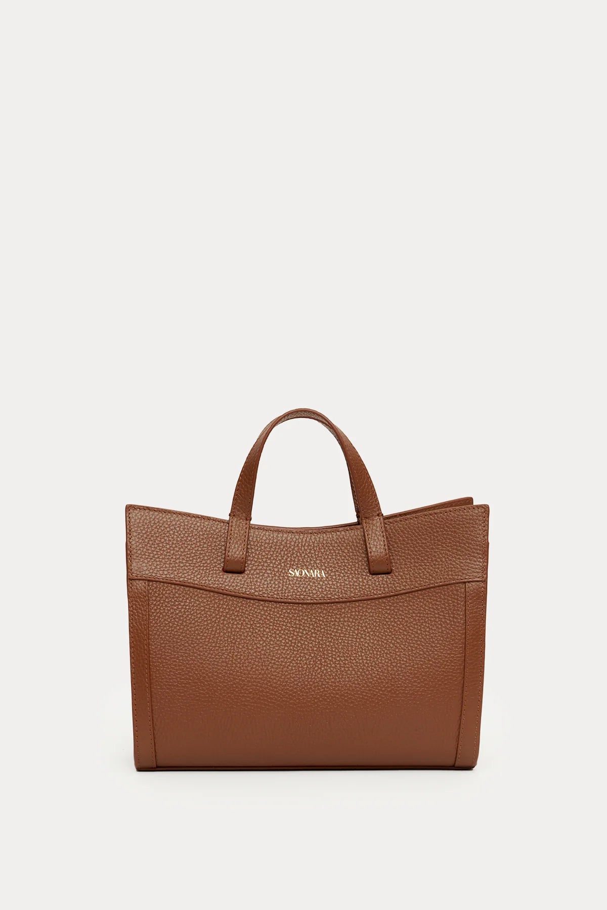 Mini Shopping Bag Chestnut Piel