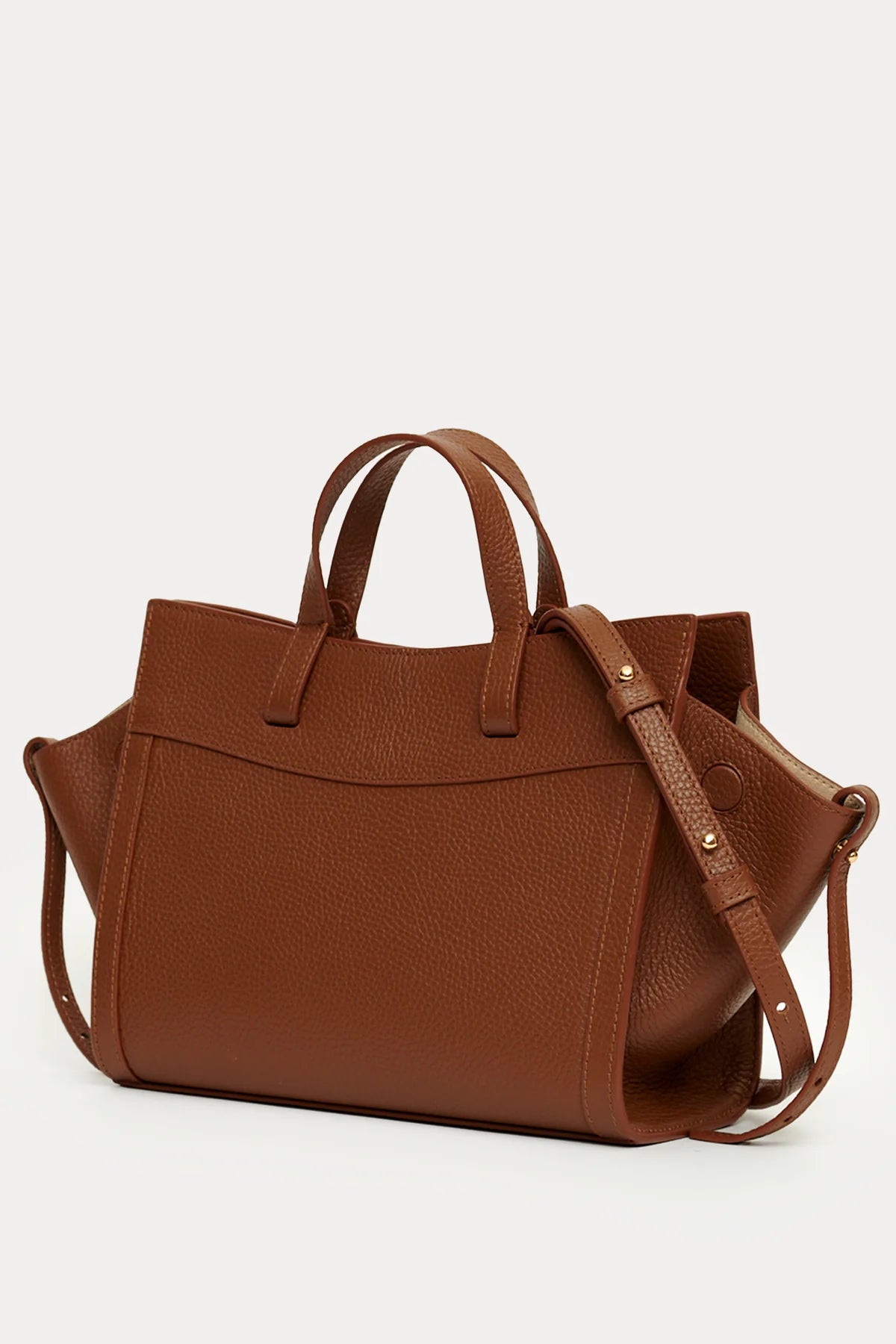 Mini Shopping Bag Chestnut Piel