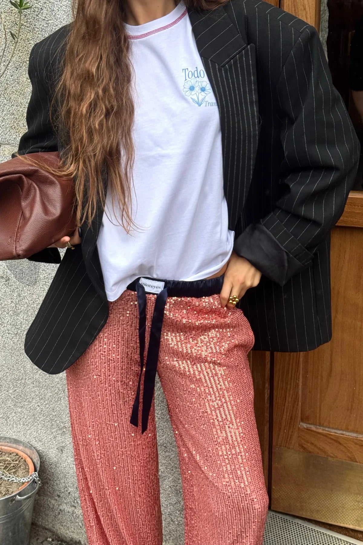 Rousse Pants Salmon Sequins