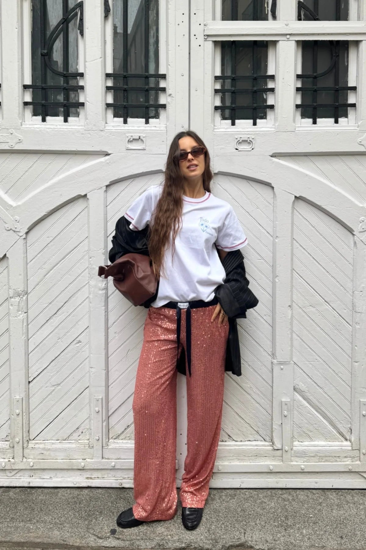 Rousse Pants Salmon Sequins