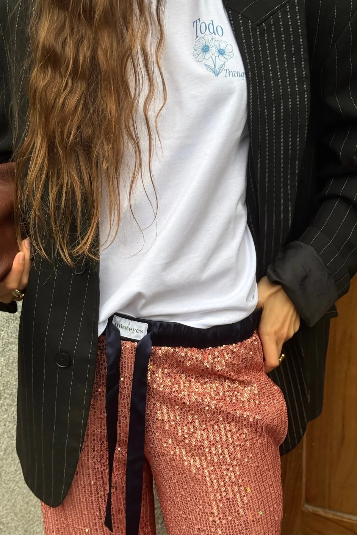 Rousse Pants Salmon Sequins