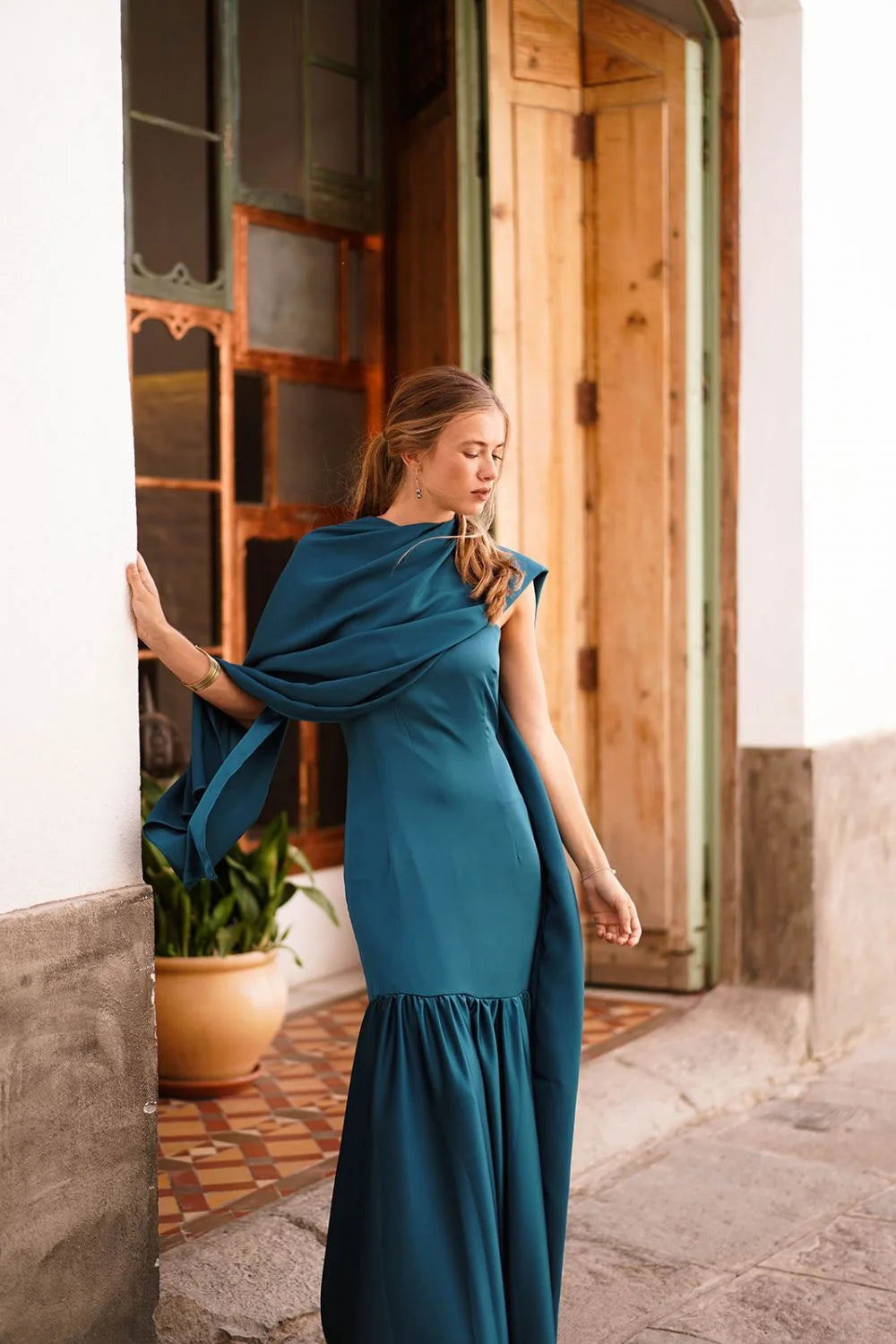 Vestido Chiara Azul Pertróleo